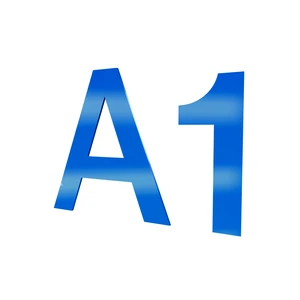 kunststof letters blauw