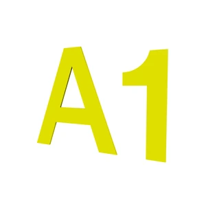 kunststof letters geel