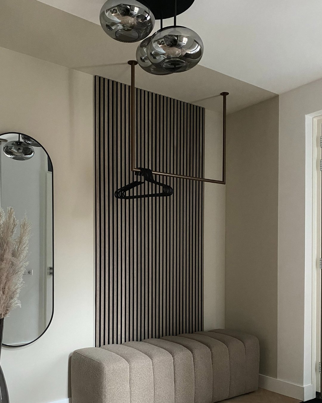 u- garderobestang brons