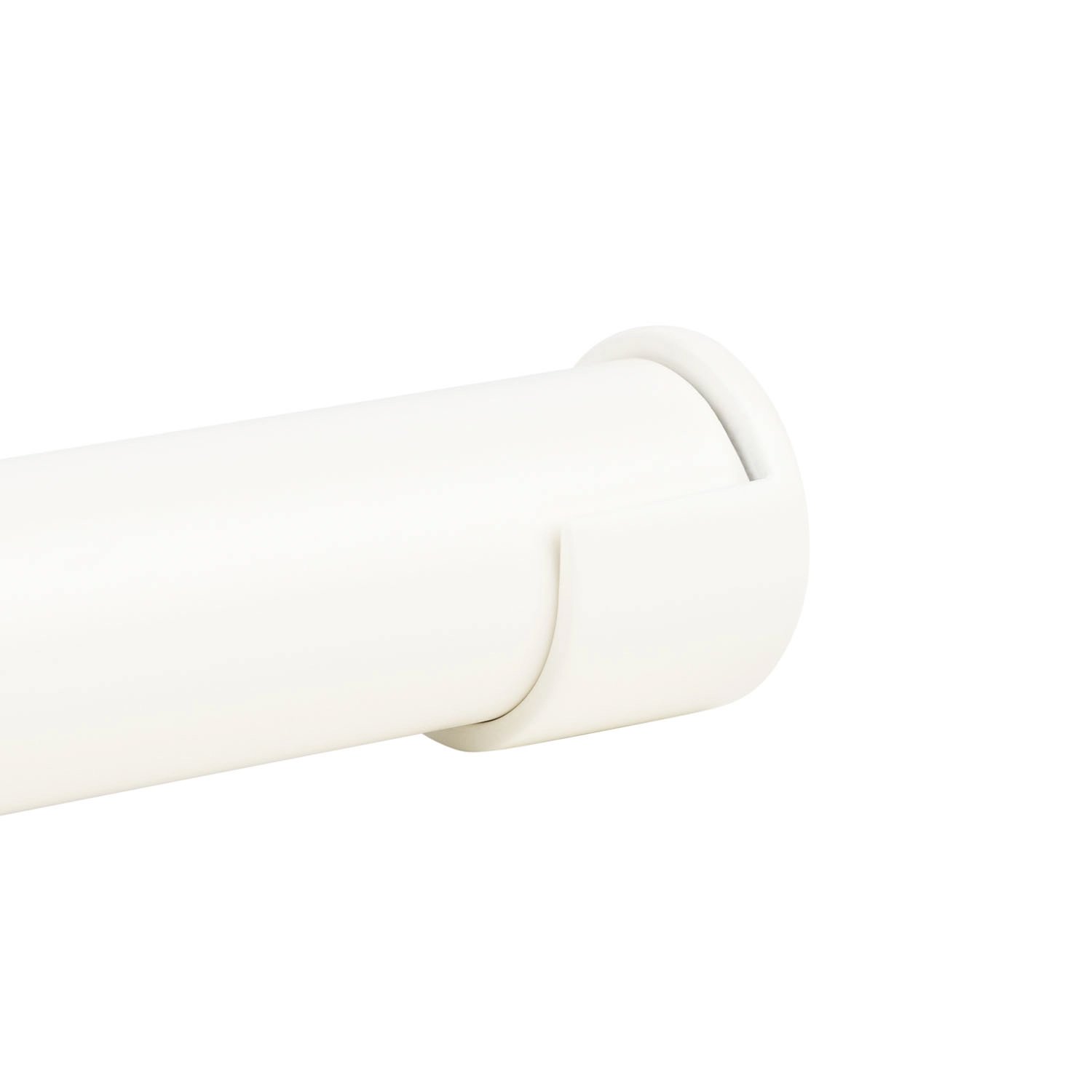 Kleiderstange weiß Ø25 (mit offener versteckter Befestigung)