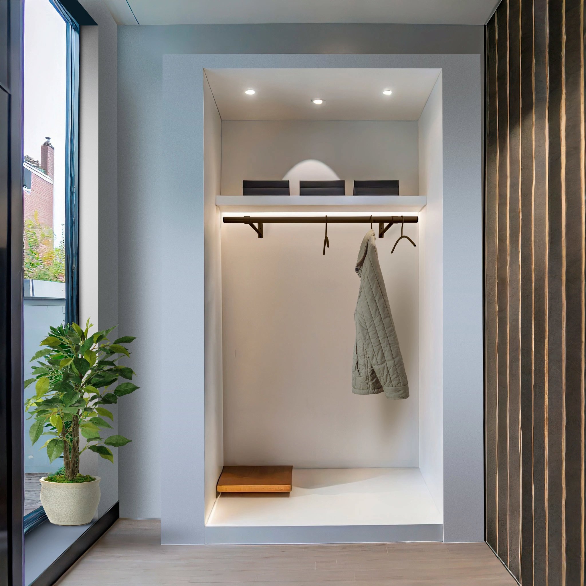 Kleiderstange Bronze Ø32 (mit abstandhalter 350mm)