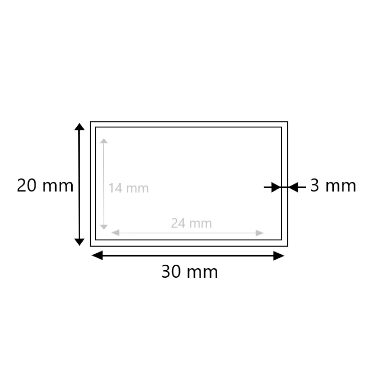 Aluminium Vierkantrohr 20x30x3
