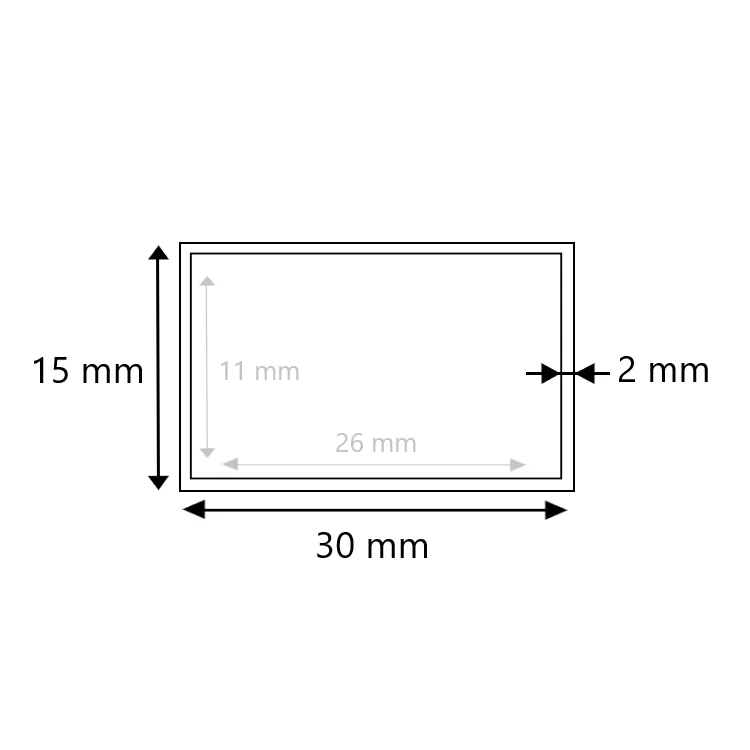 Aluminium Vierkantrohr 30x15x2