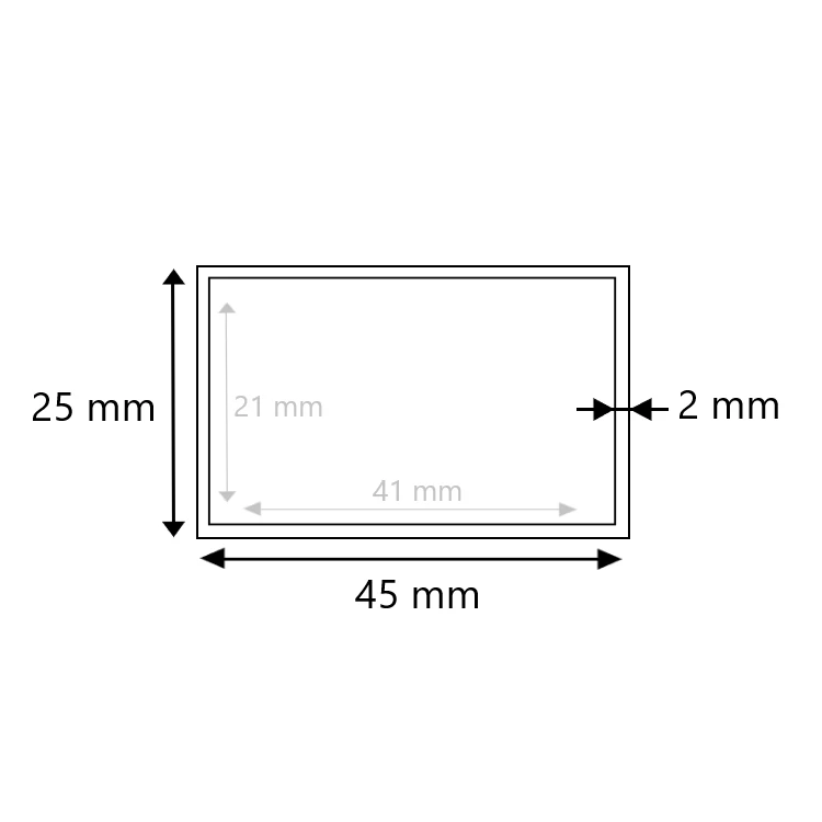 Aluminium Vierkantrohr 45x25x2