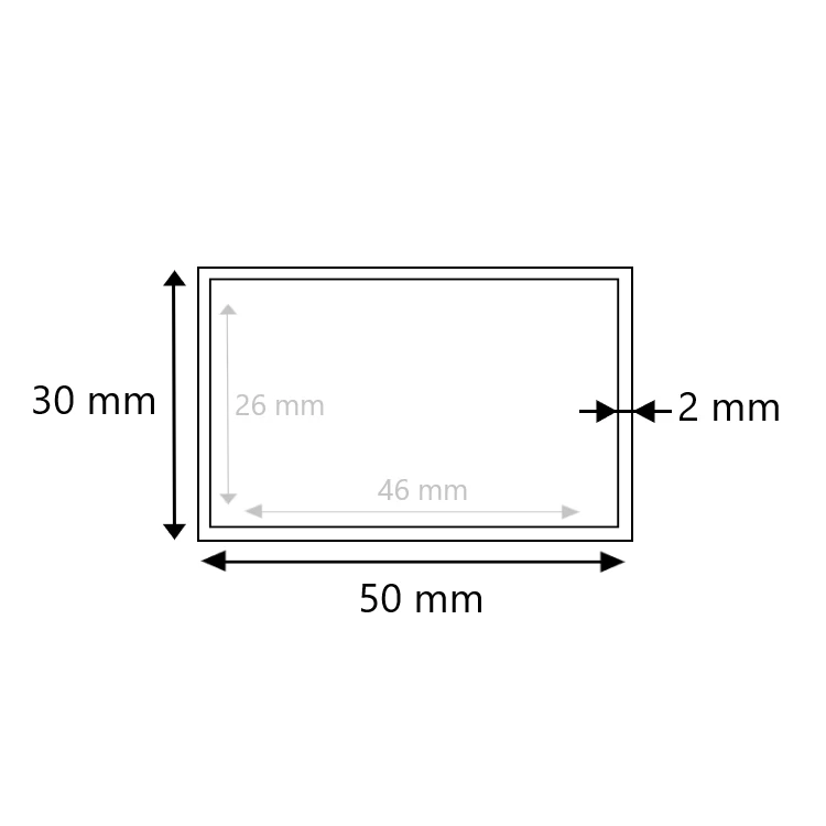 Aluminium Vierkantrohr 50x30x2