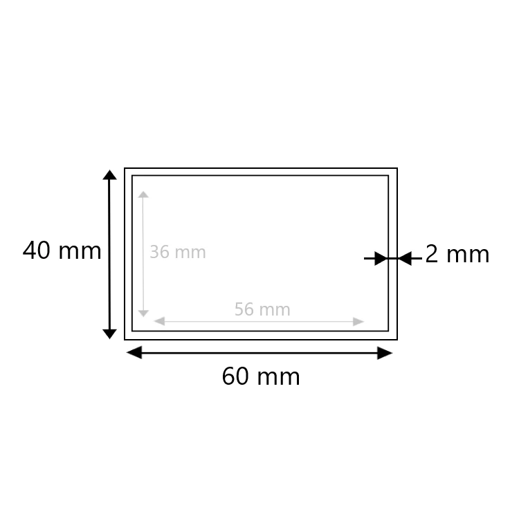 Aluminium Vierkantrohr 60x40x2