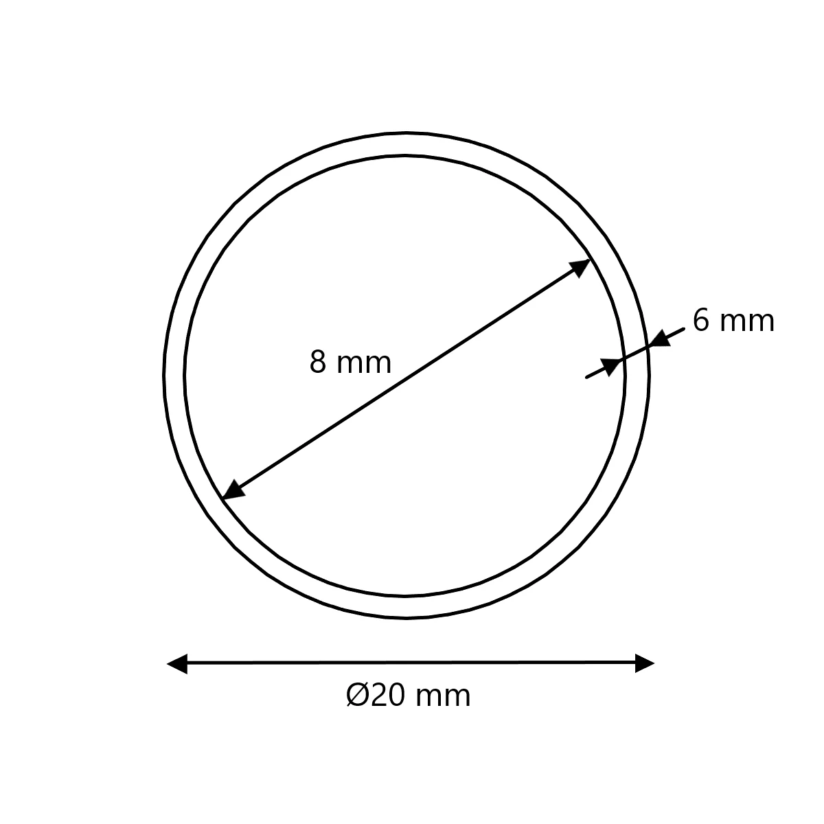 Stahlrohr rund Ø20x6 nahtlos