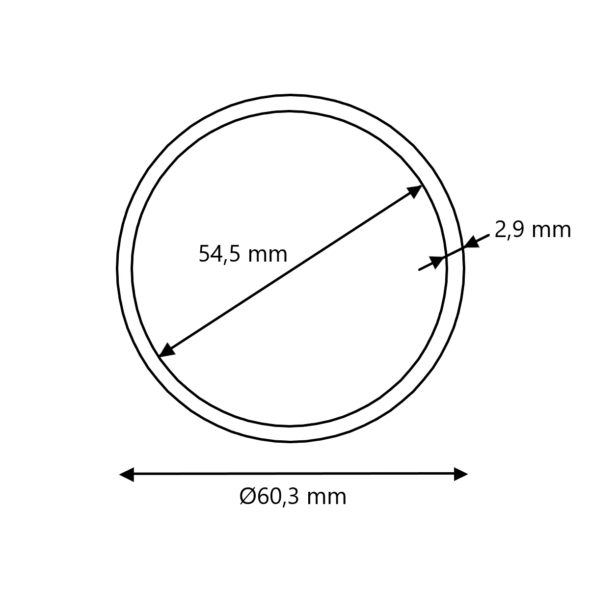 Verzinkte Rundrohre Ø60,3x2,9