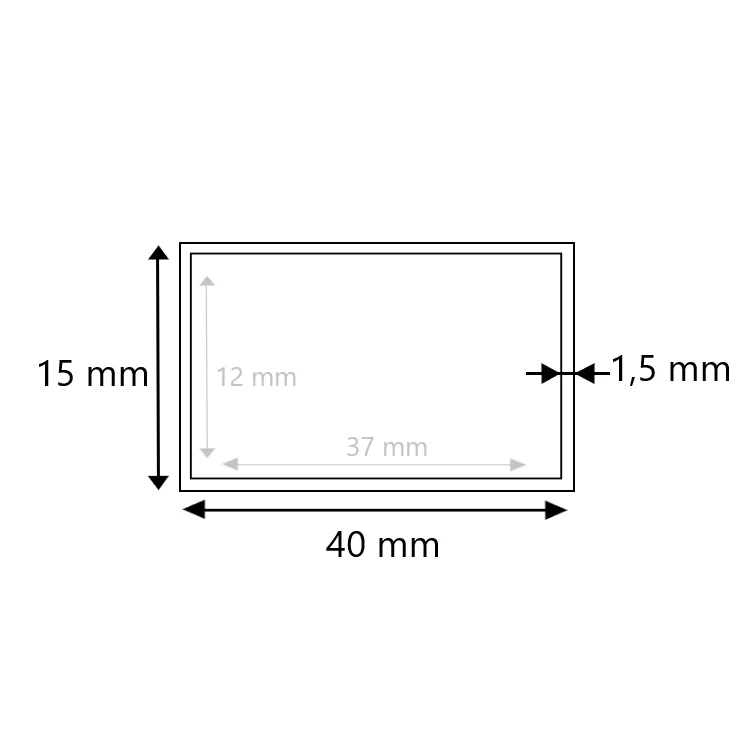 Edelstahl Vierkantrohr ungeschliffen 40x15x1,5