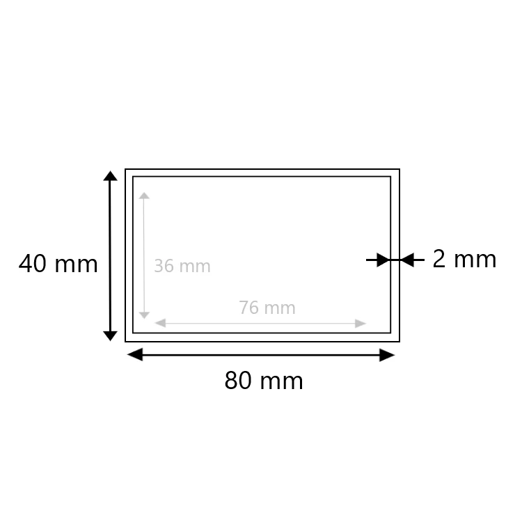 Edelstahl Vierkantrohr ungeschliffen 80x40x2