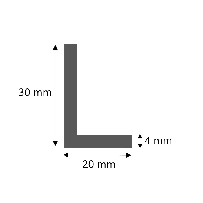 Stahl Winkelprofil kaltgewalzt 20x30x4