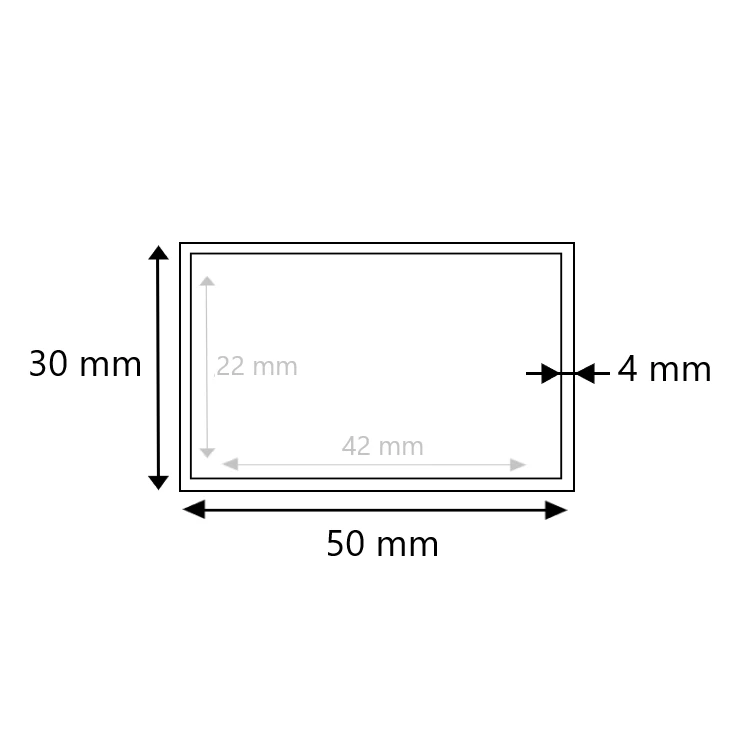 Stahlrohr vierkant schwarz 50x30x4