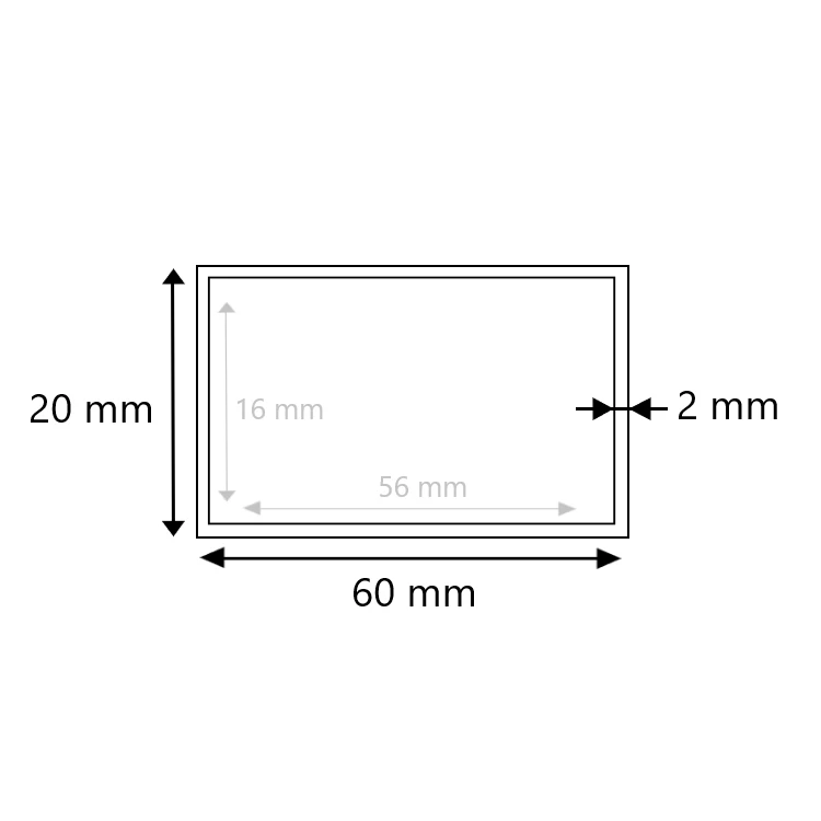 Stahlrohr vierkant schwarz 60x20x2