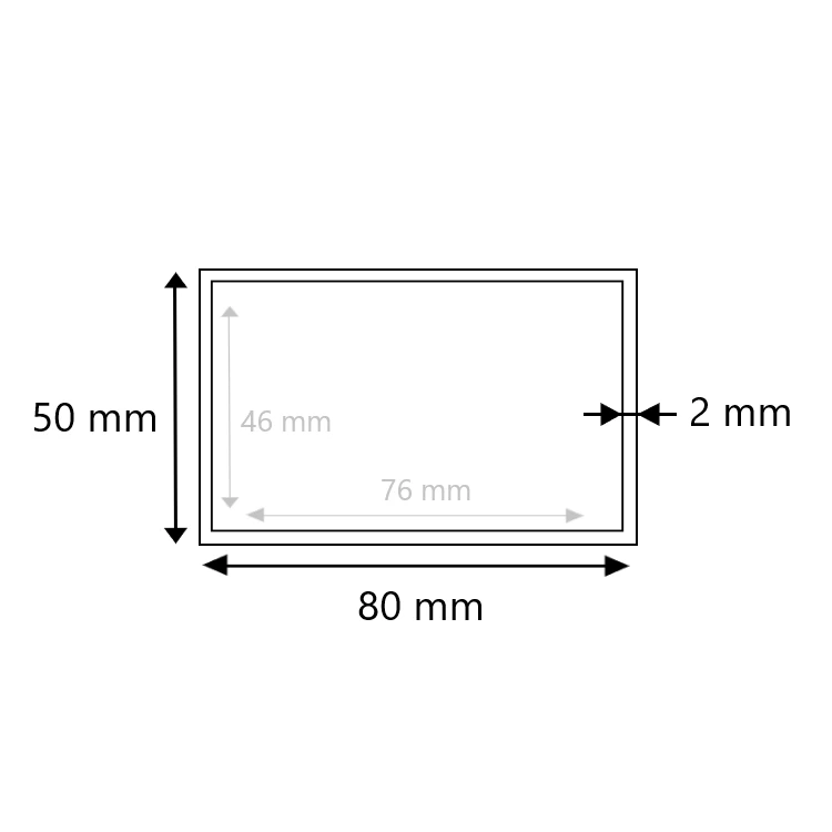 Stahlrohr vierkant schwarz 80x50x2
