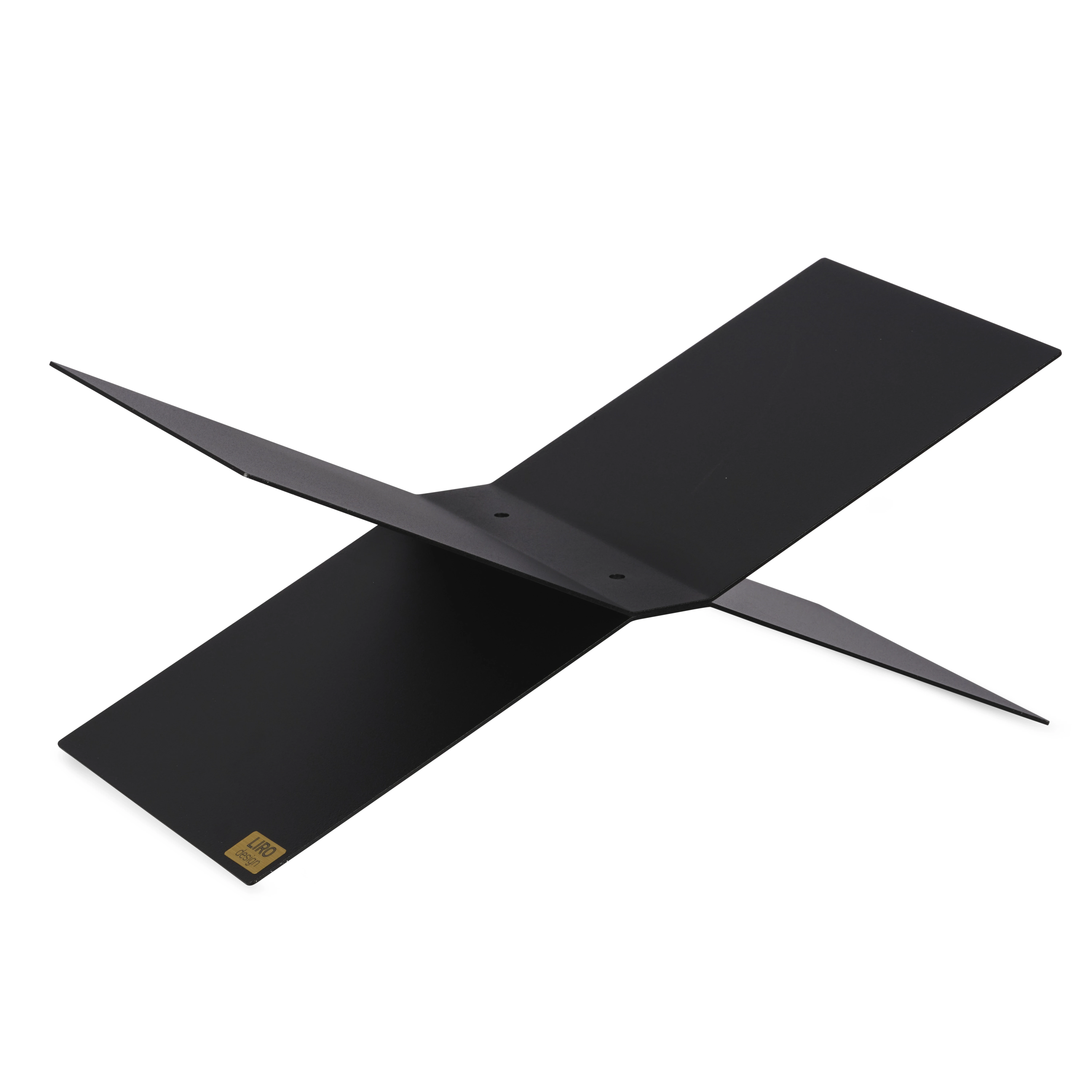 LIROdesign Buchstütze Schwarz - Buchständer - Metallbuchständer - Buchständer