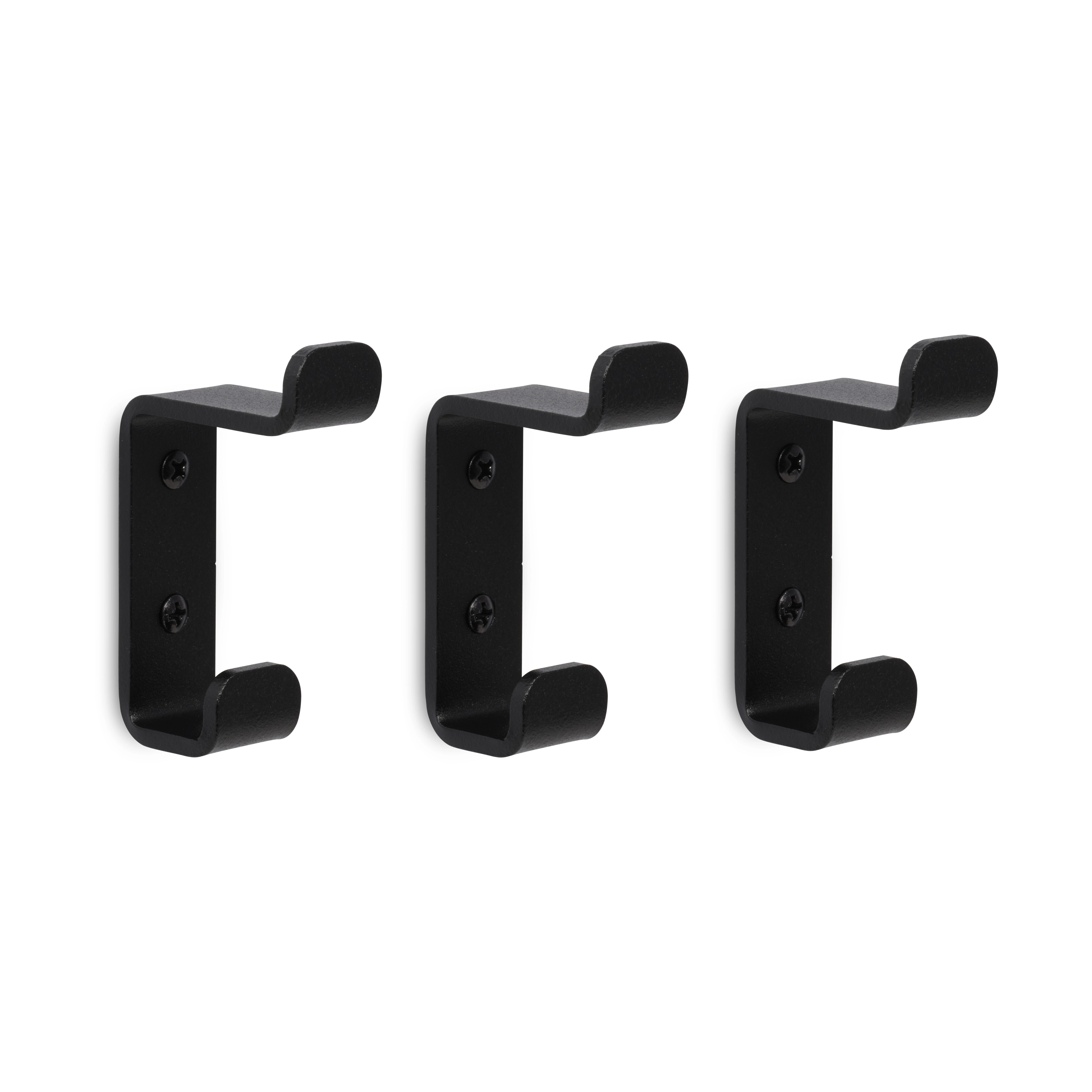 LIROdesign Kleiderhaken doppelt (schwarz)