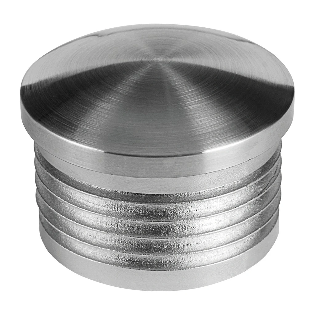 Kunststoff Endkappe für Rohr Ø42,4 (Edelstahloptik)