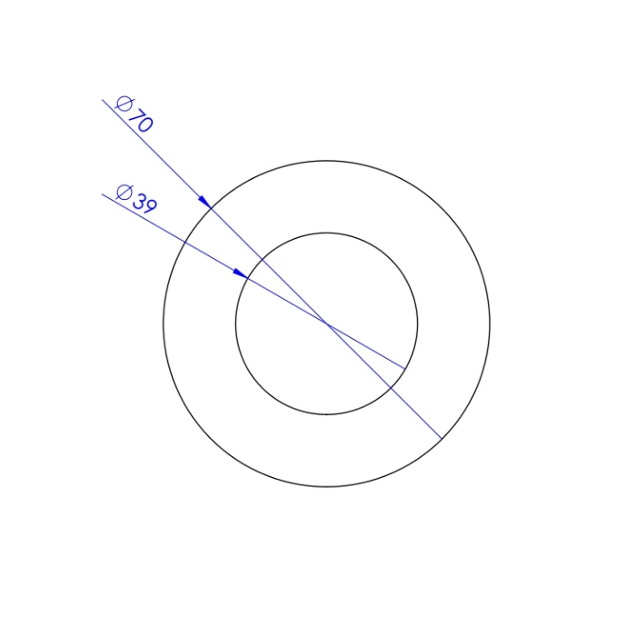 Abdeckscheibe schwarz für Flansch Ø32