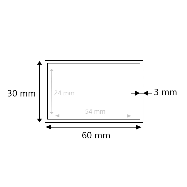 Stahlrohr vierkant 60x30x3