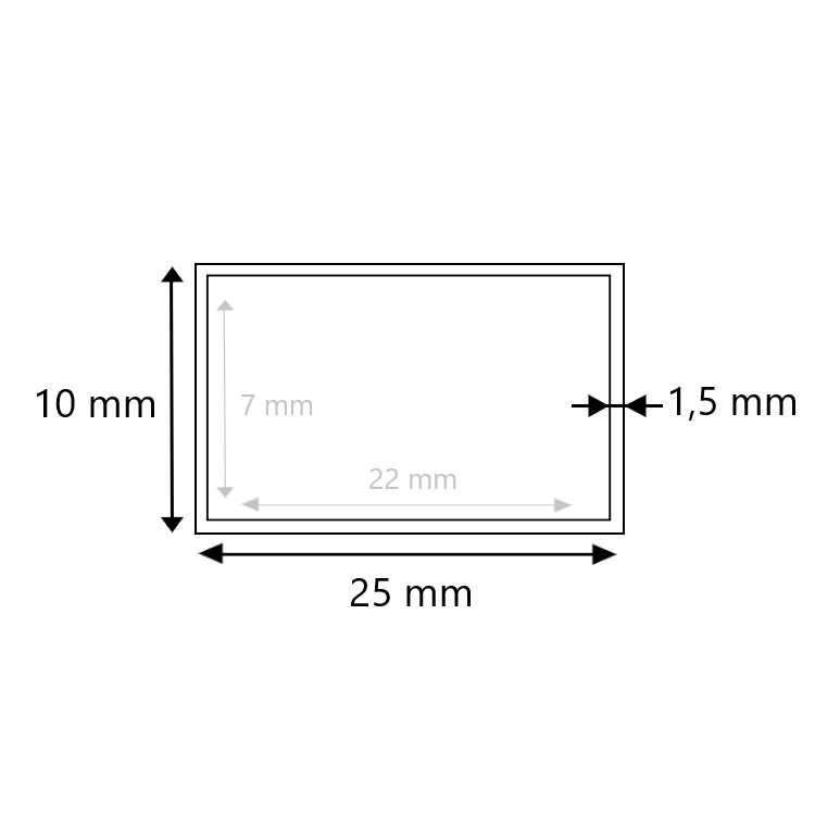 Stahlrohr vierkant 25x10x1,5