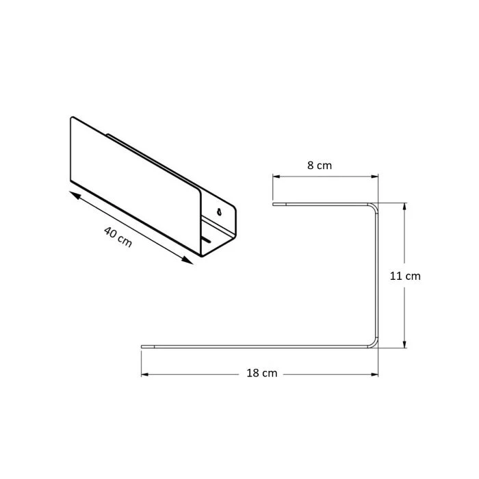 LIROdesign Duschablage Valencia schwarz