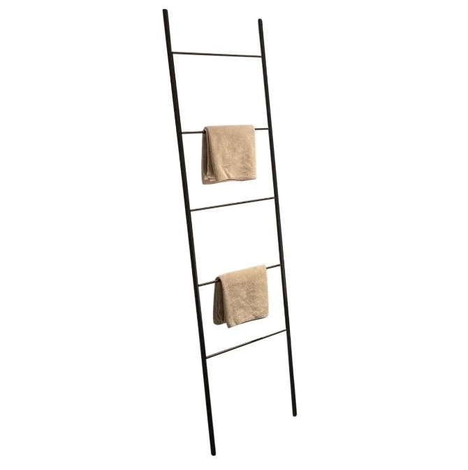 LIROdesign Dekorationsleiter - Handtuchhalter Berlin schwarz
