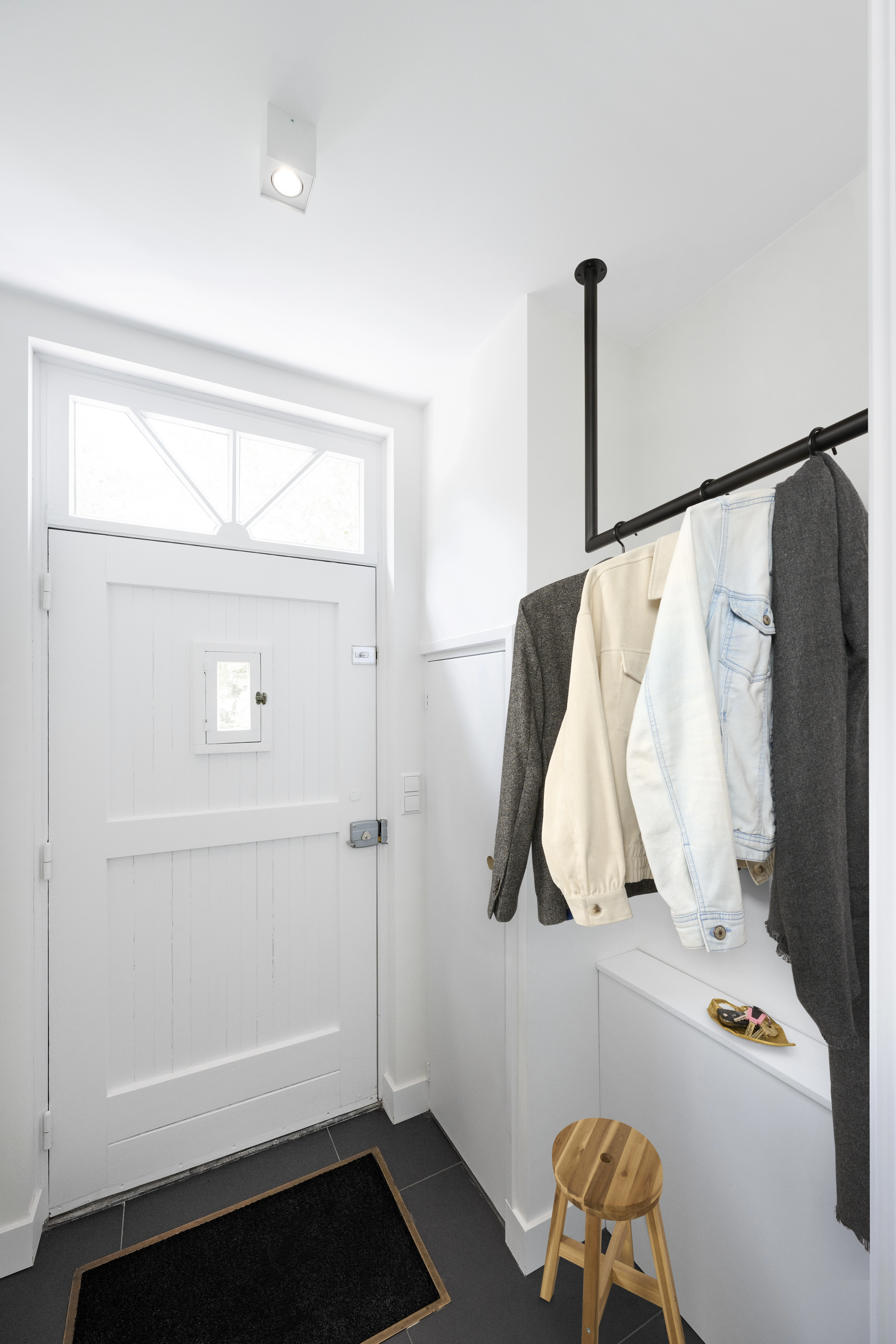 Garderobenstange Eck schwarz Ø32