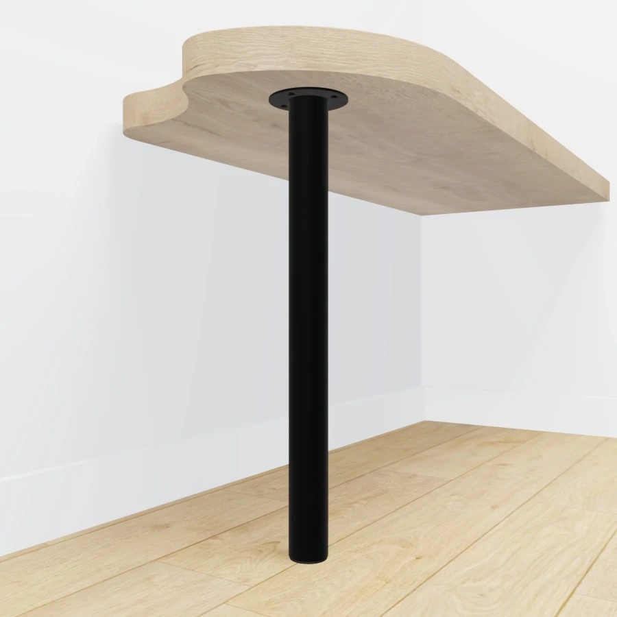 Tischbein schwarz rund