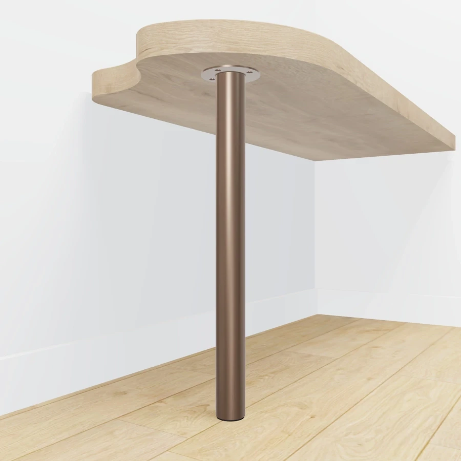 Tischbein Bronze rund