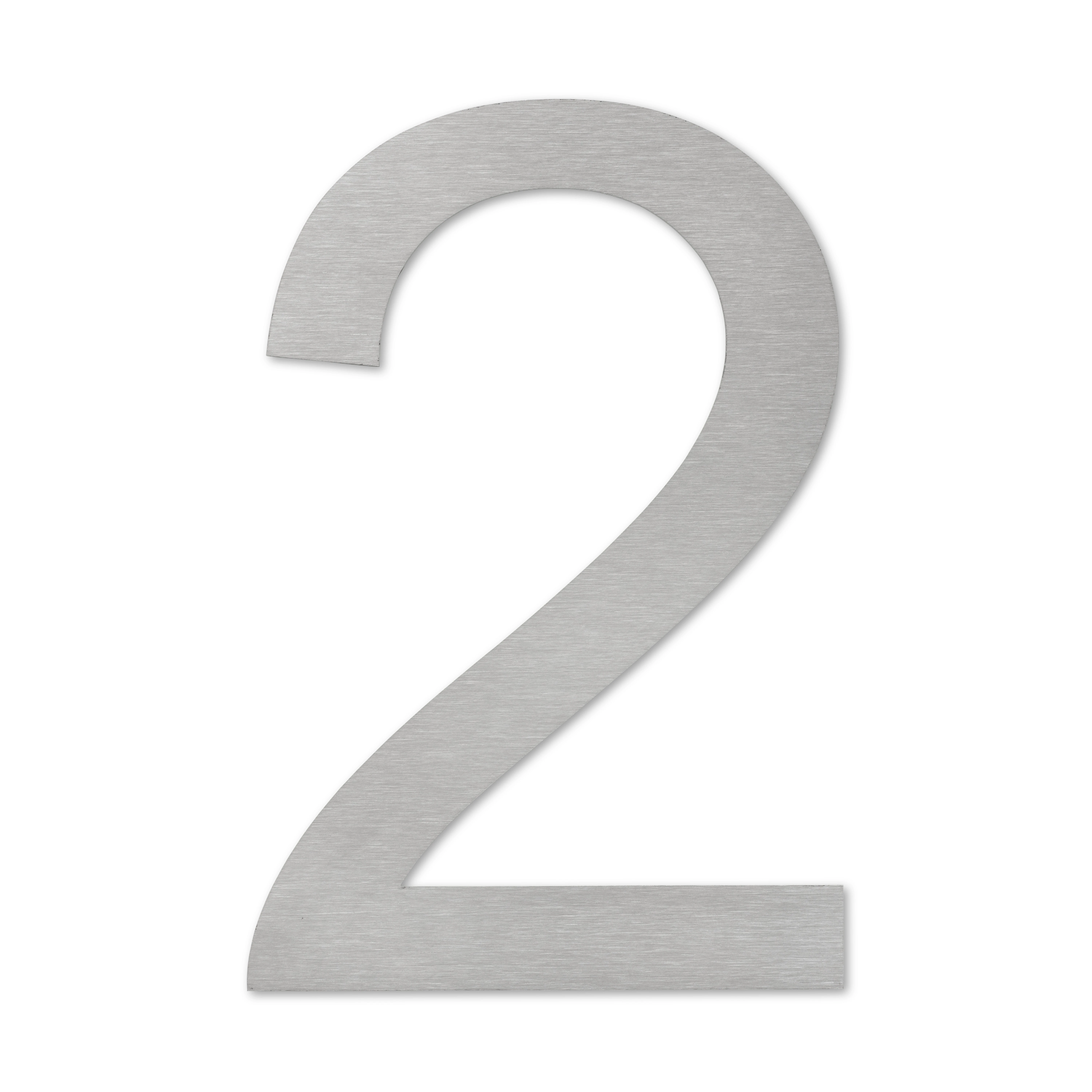 LIROdesign - Hausnummer Edelstahl - Nr. 2