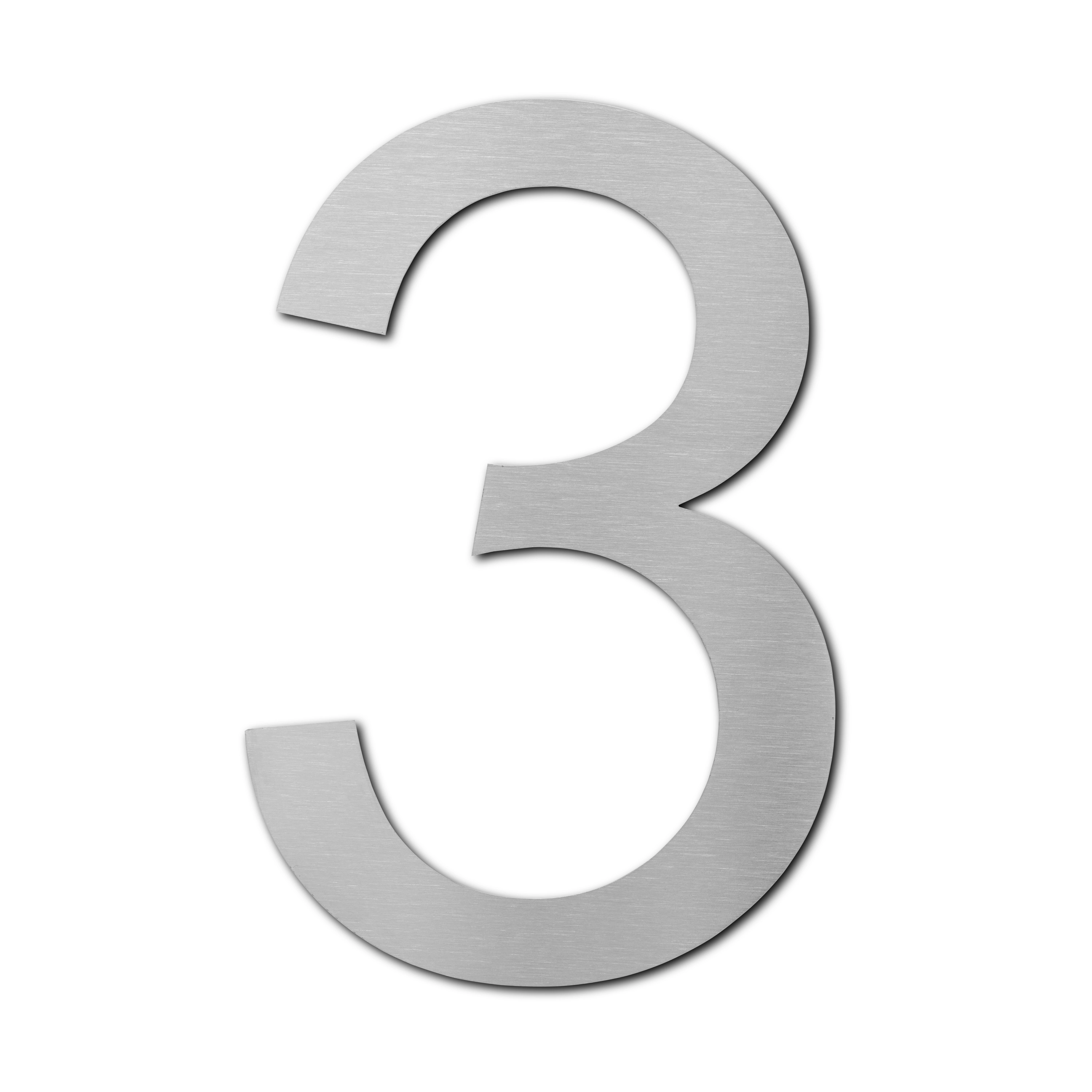 LIROdesign - Hausnummer Edelstahl - Nr. 3