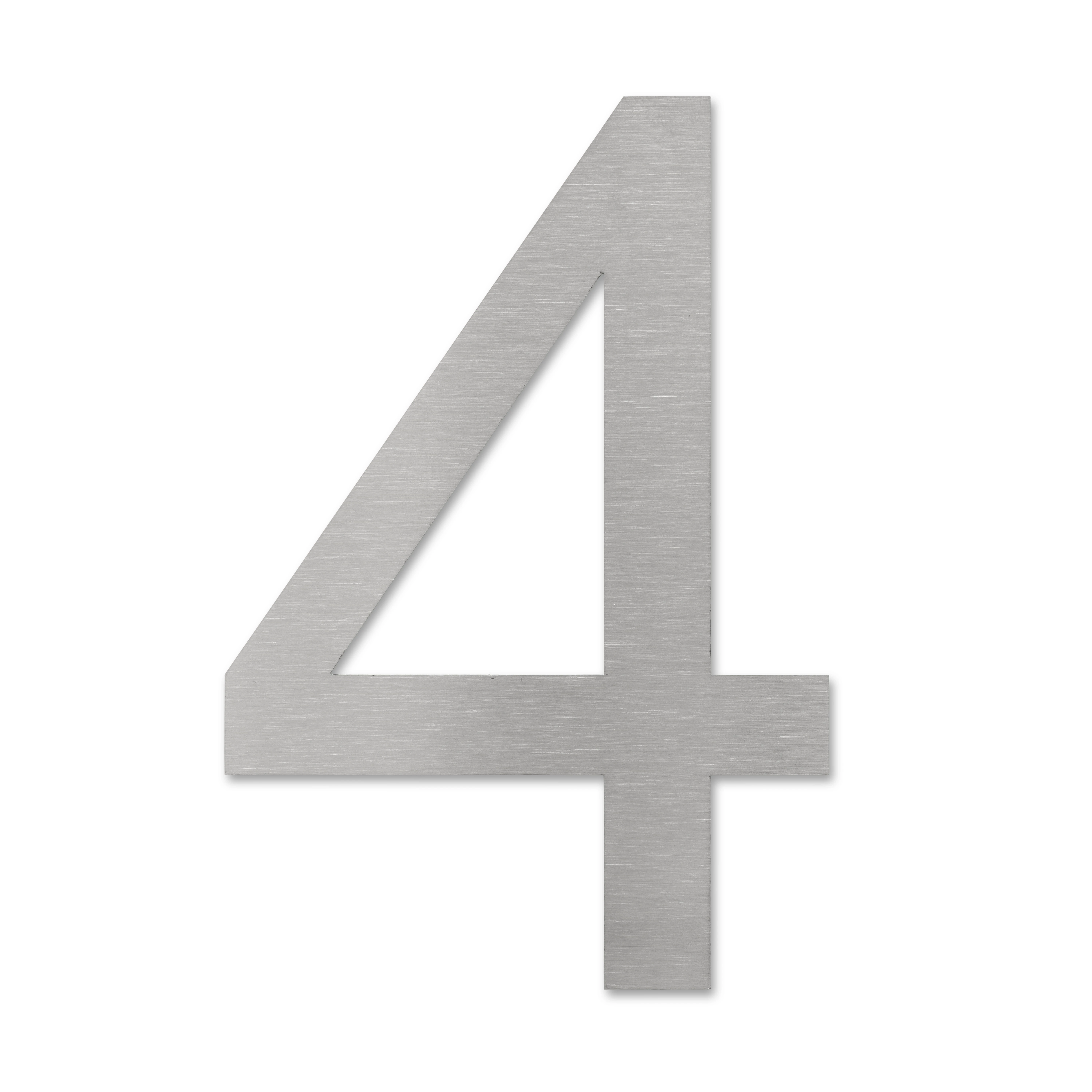 LIROdesign - Hausnummer Edelstahl - Nr. 4