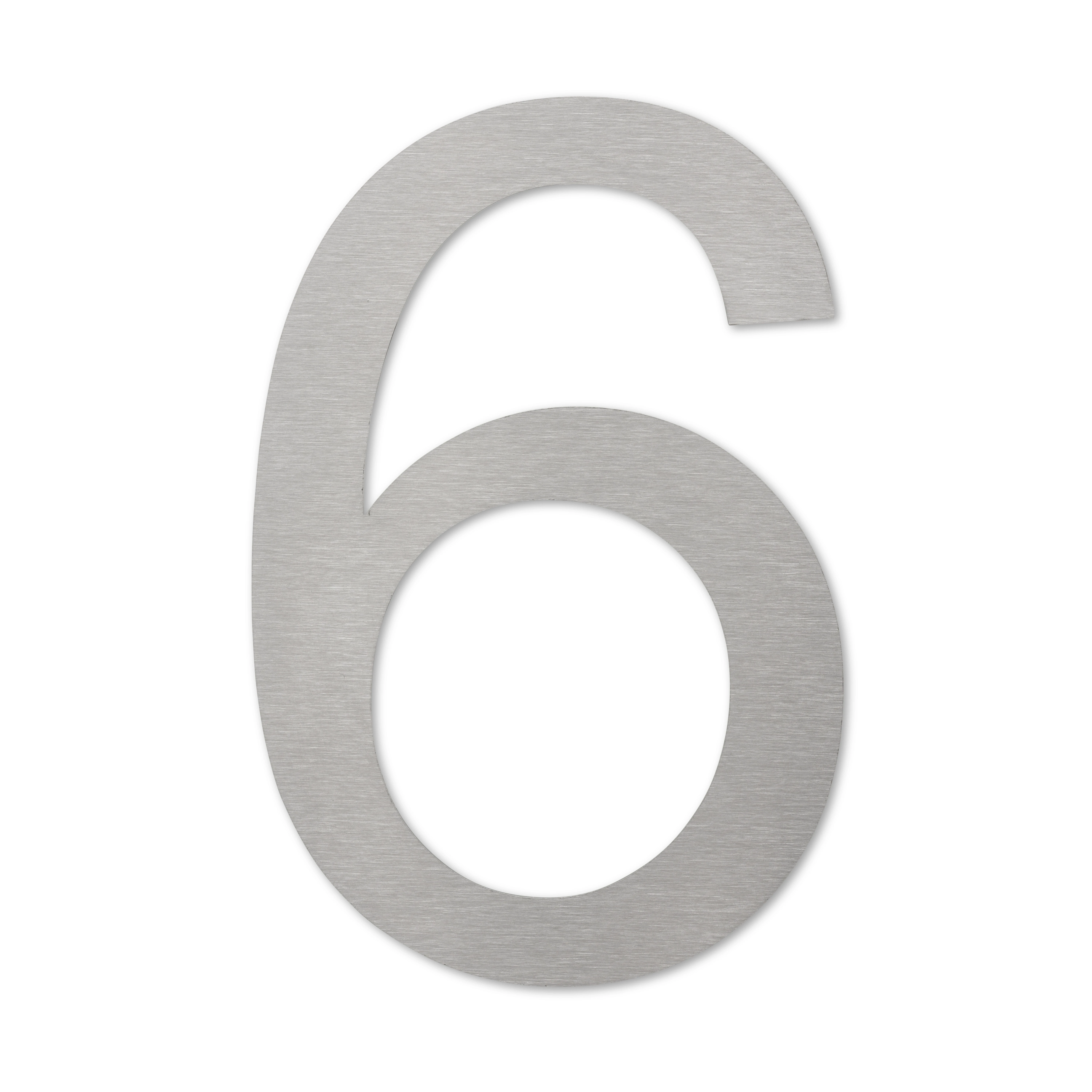LIROdesign - Hausnummer Edelstahl - Nr. 6