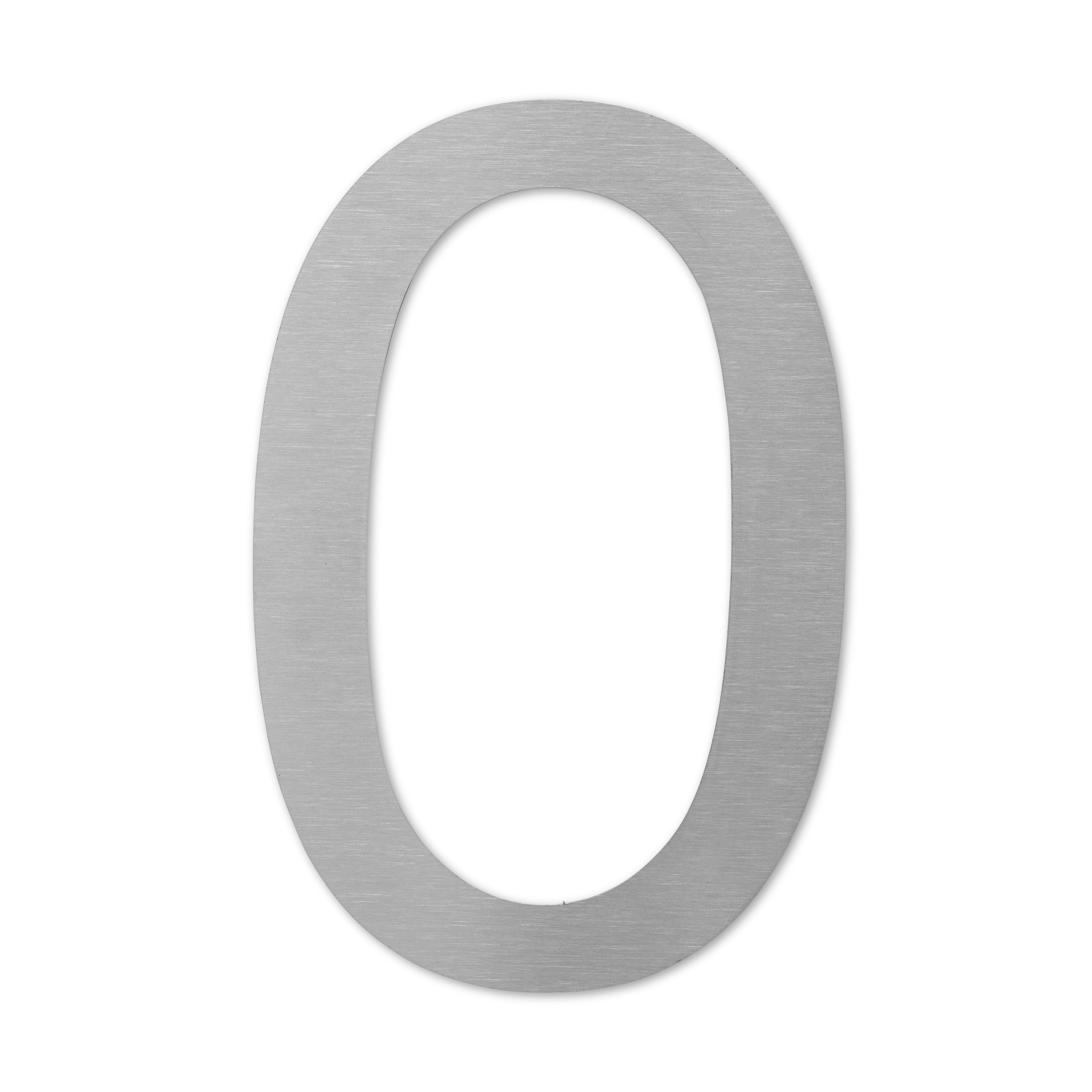 LIROdesign - Hausnummer Edelstahl XL - Nr. 0