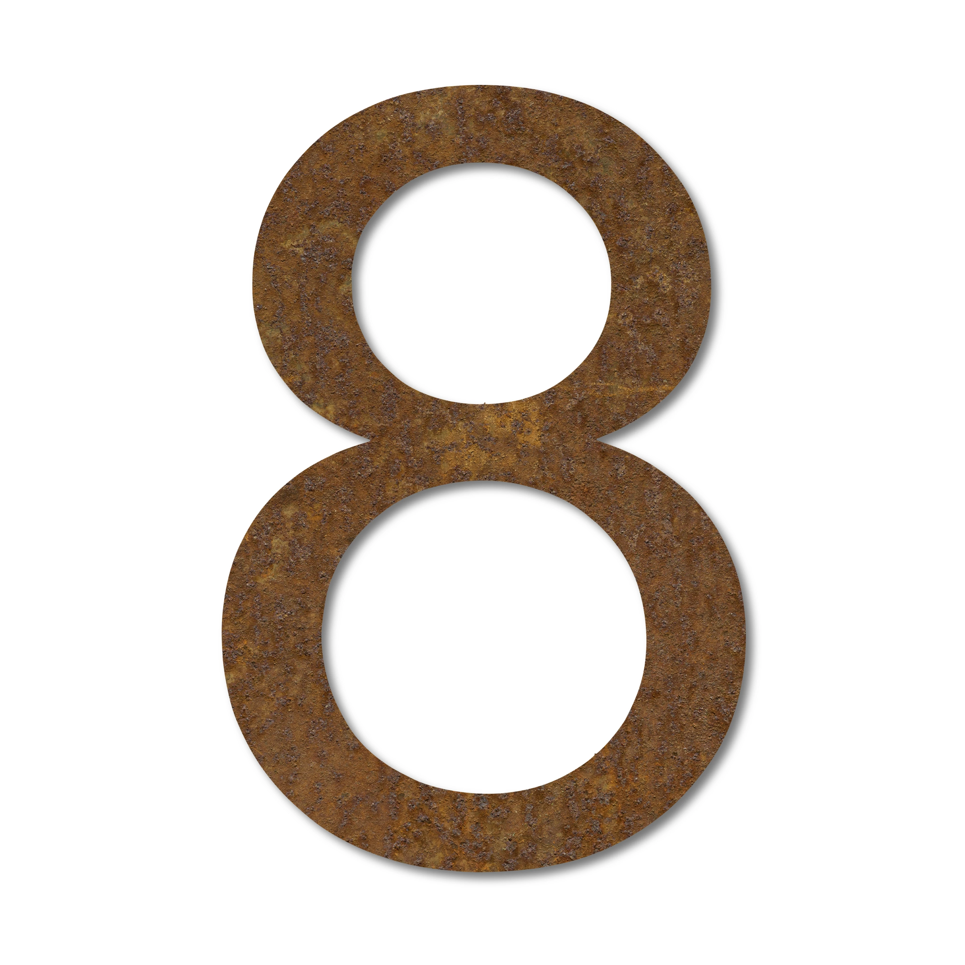 LIROdesign - Hausnummer Cortenstahl - Nr. 8