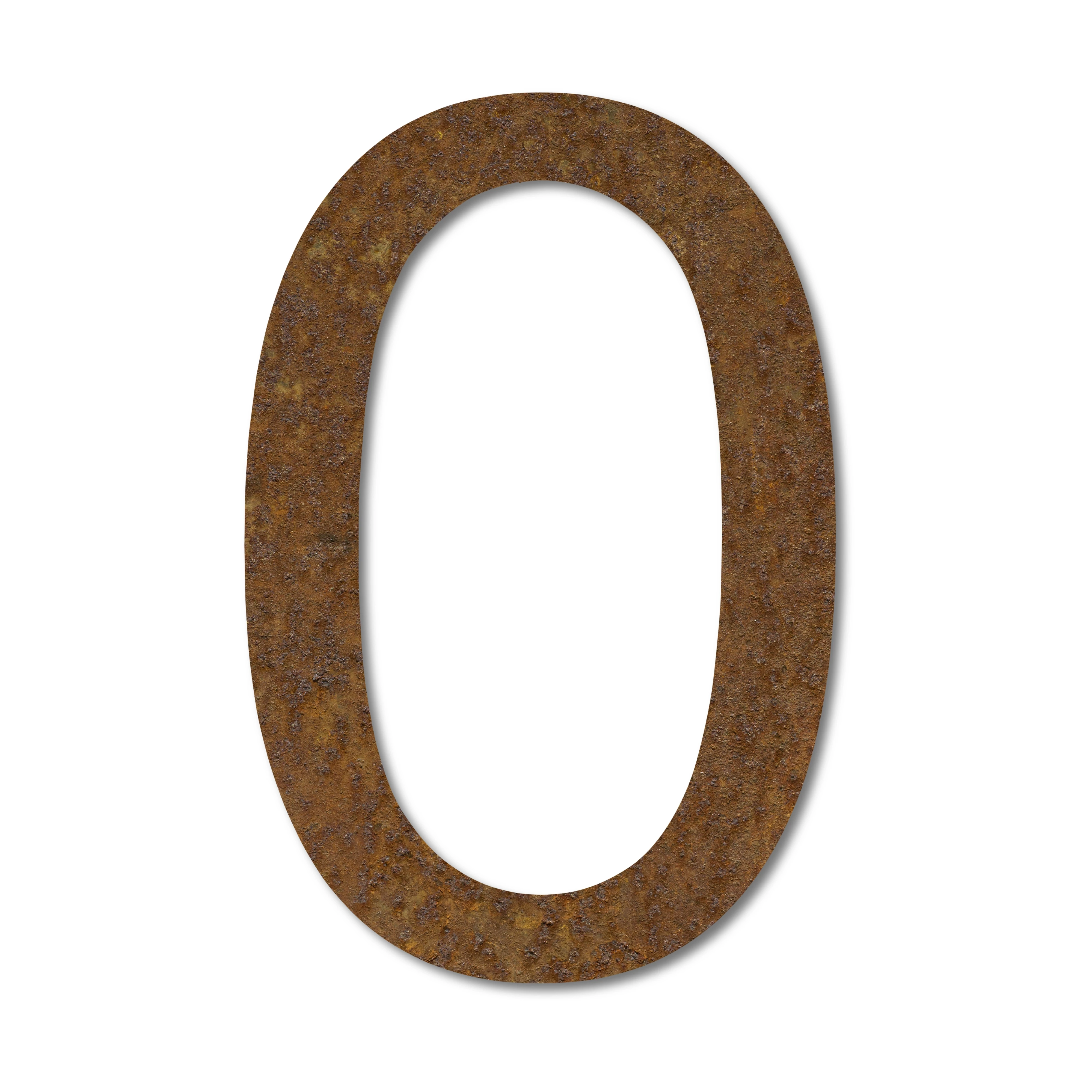 LIROdesign - Hausnummer Cortenstahl - Nr. 0