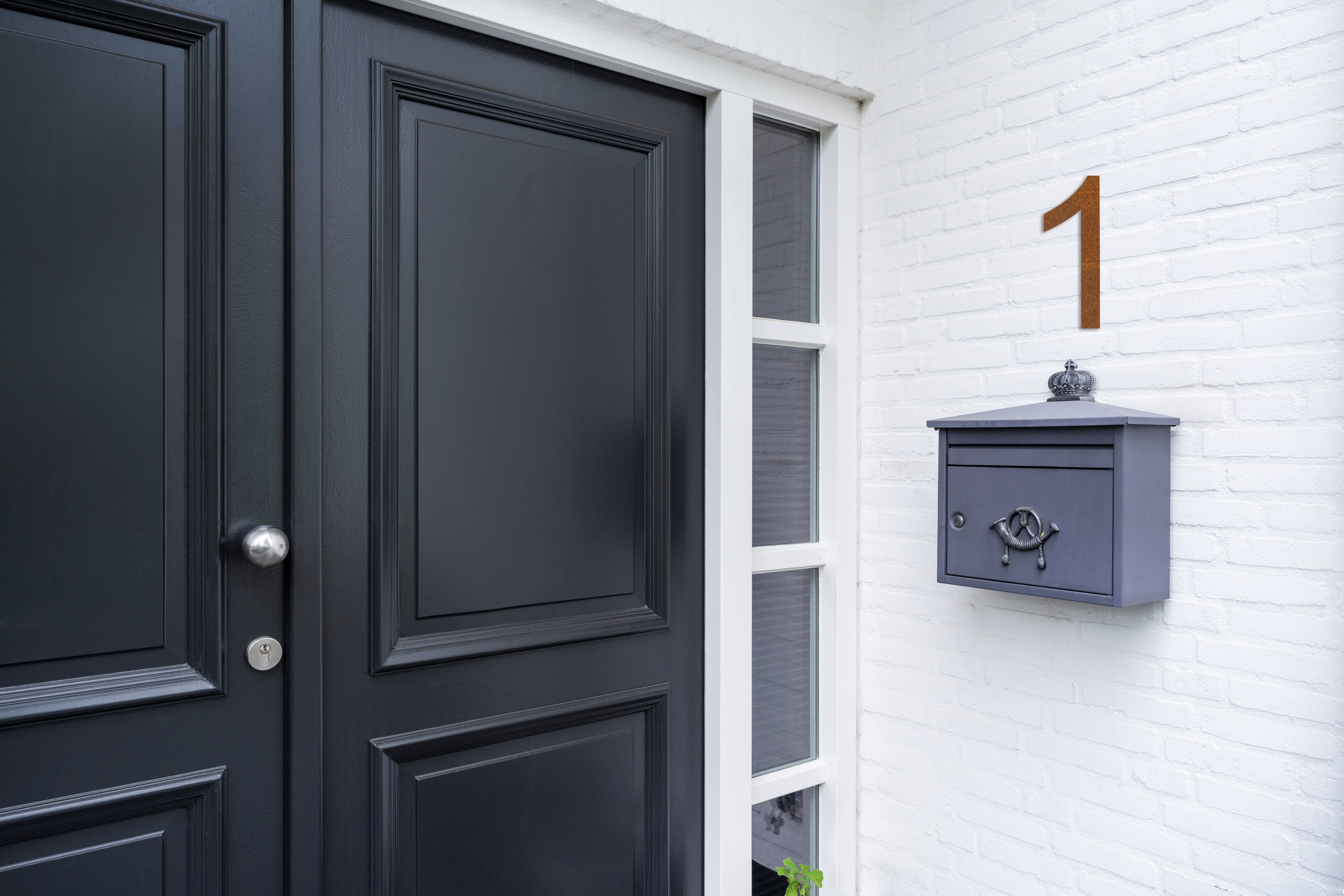 LIROdesign - Hausnummer Cortenstahl XL - Nr. 1