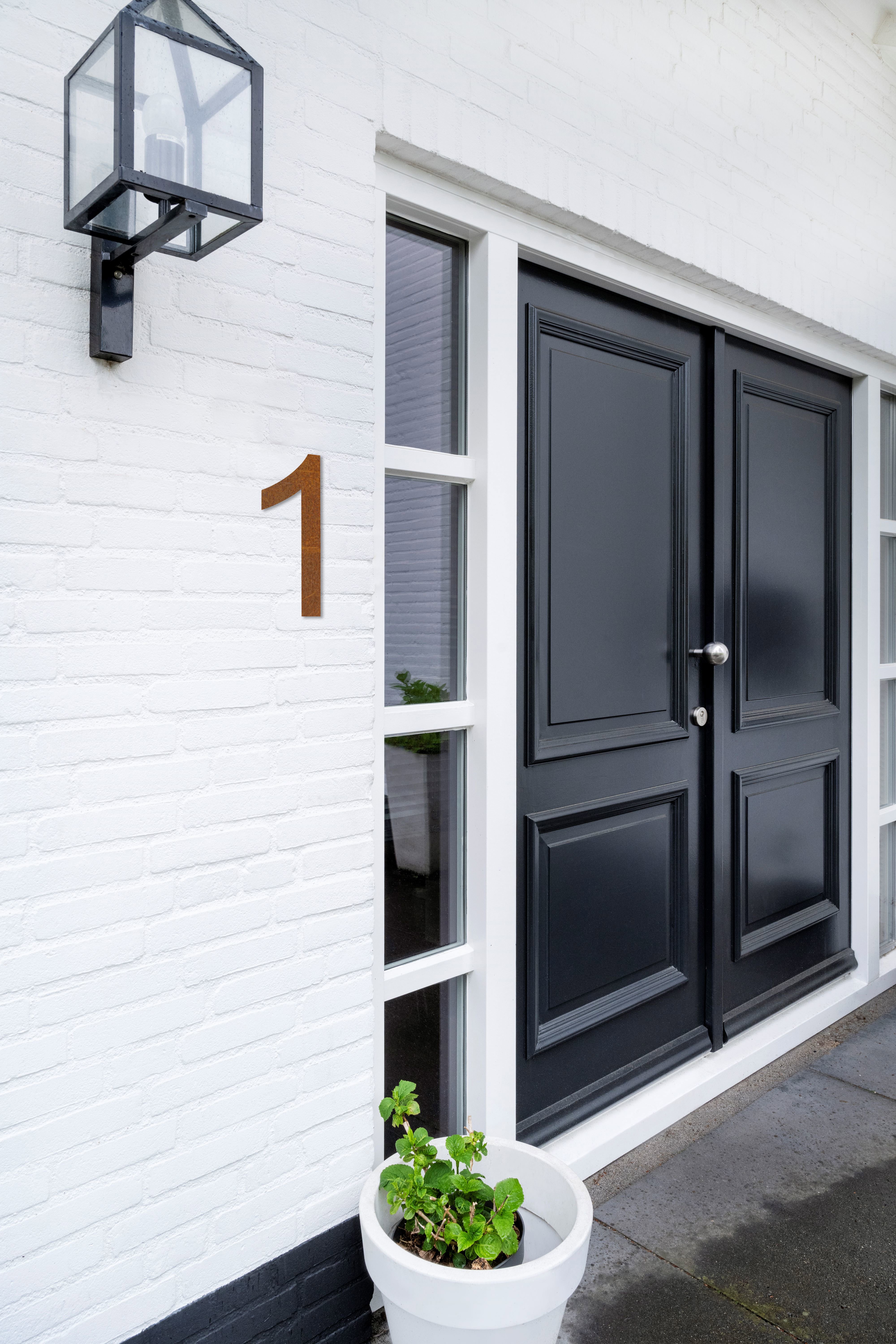 LIROdesign - Hausnummer Cortenstahl XL - Nr. 1