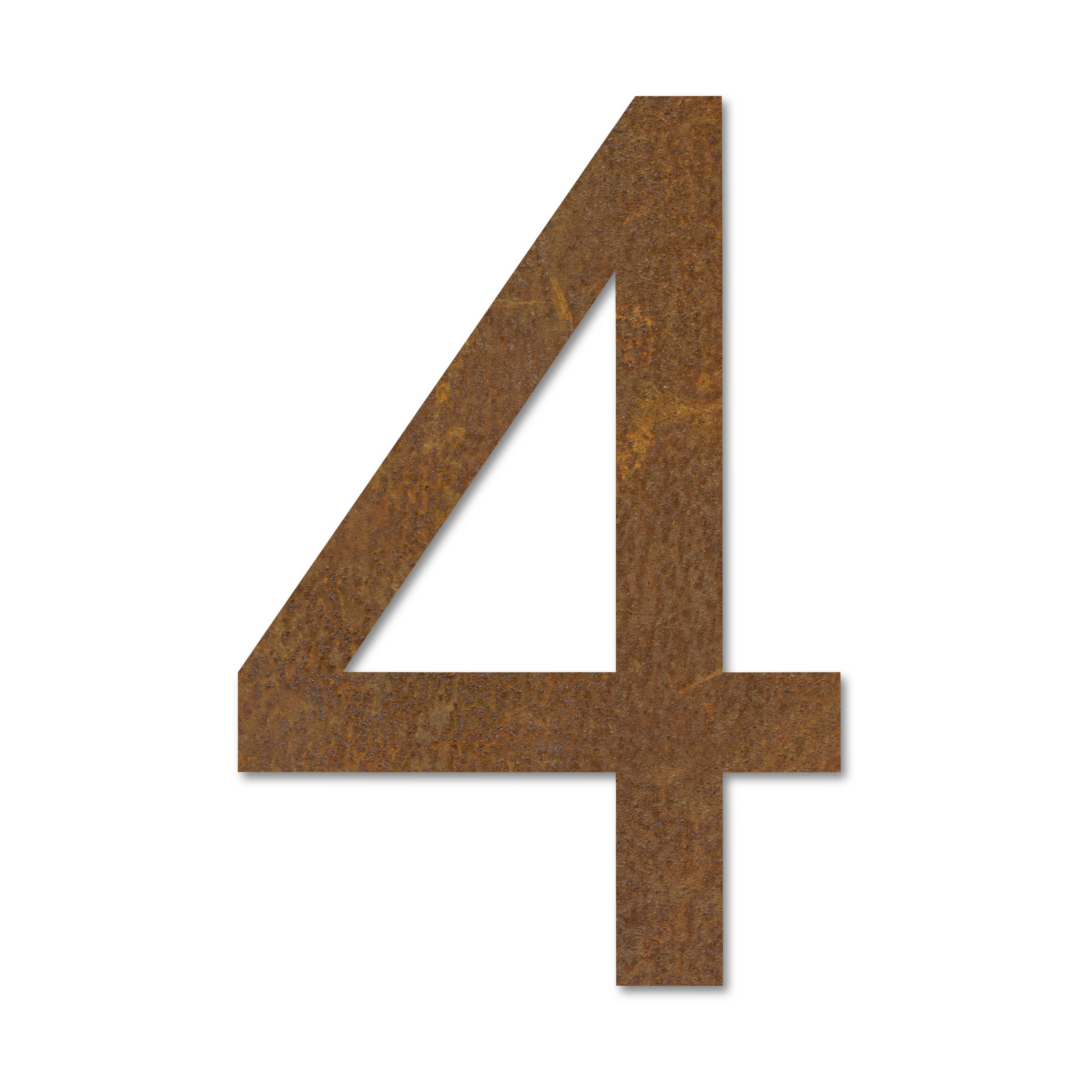 LIROdesign - Hausnummer Cortenstahl XL - Nr. 4