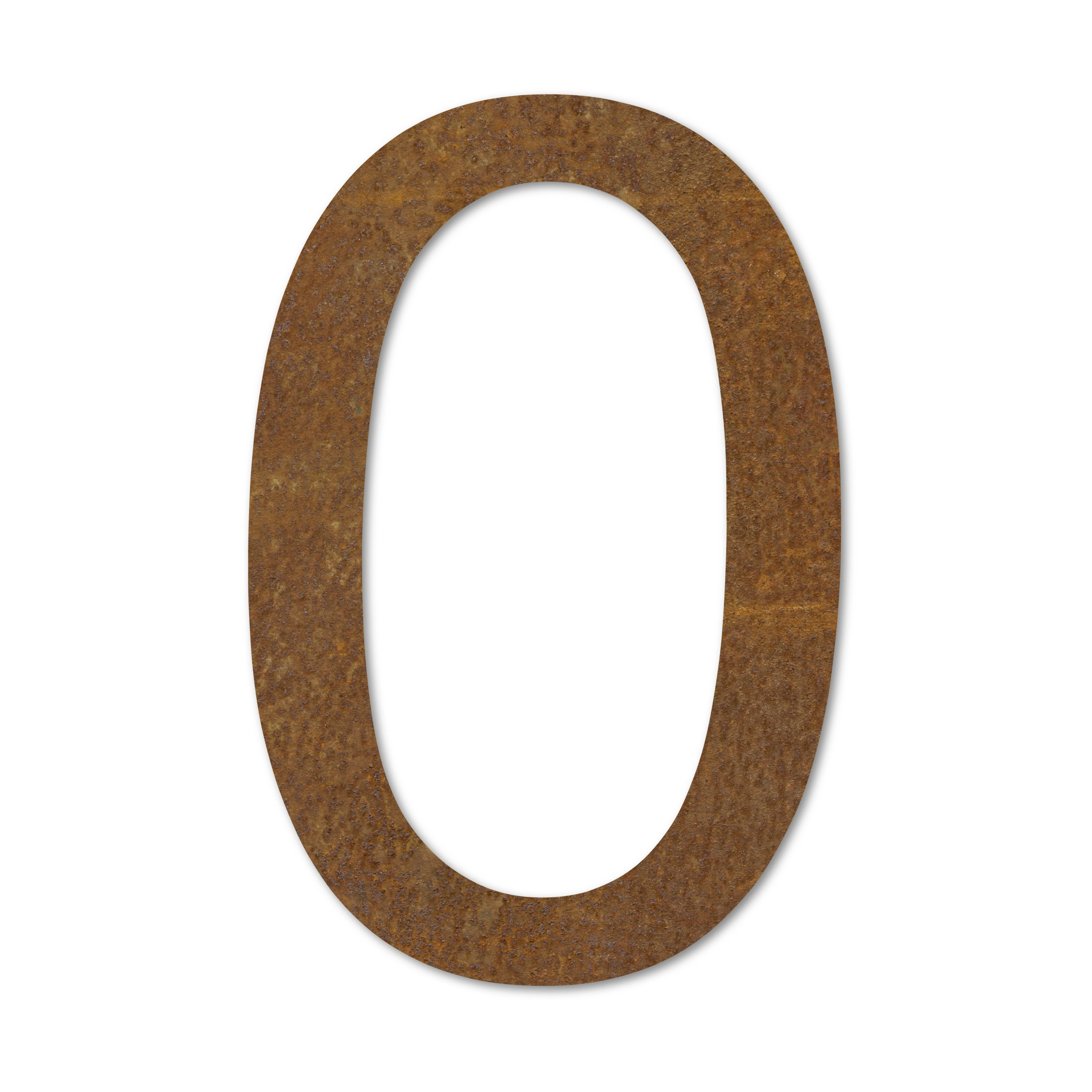 LIROdesign - Hausnummer Cortenstahl XL - Nr. 0