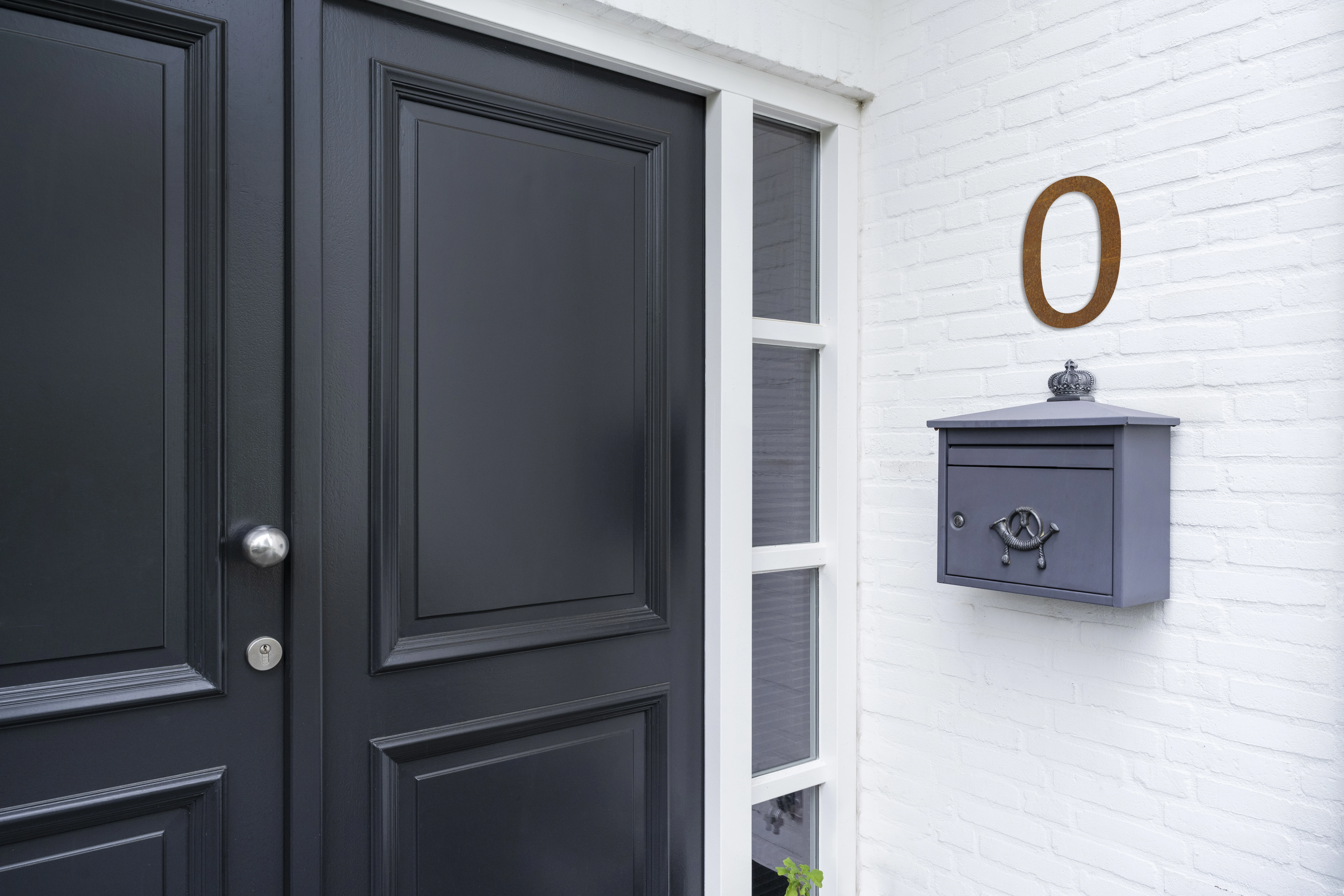 LIROdesign - Hausnummer Cortenstahl XL - Nr. 0