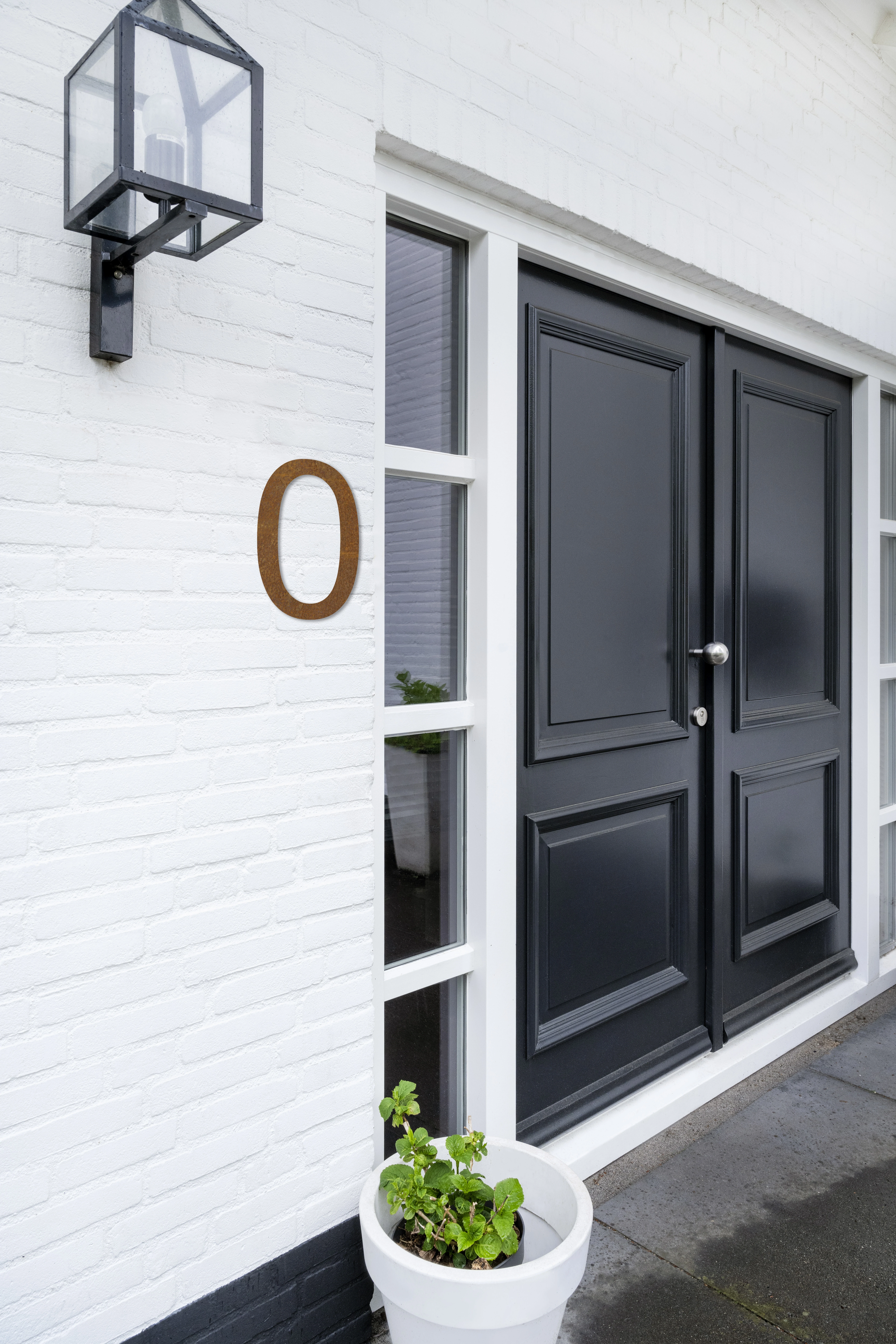 LIROdesign - Hausnummer Cortenstahl XL - Nr. 0