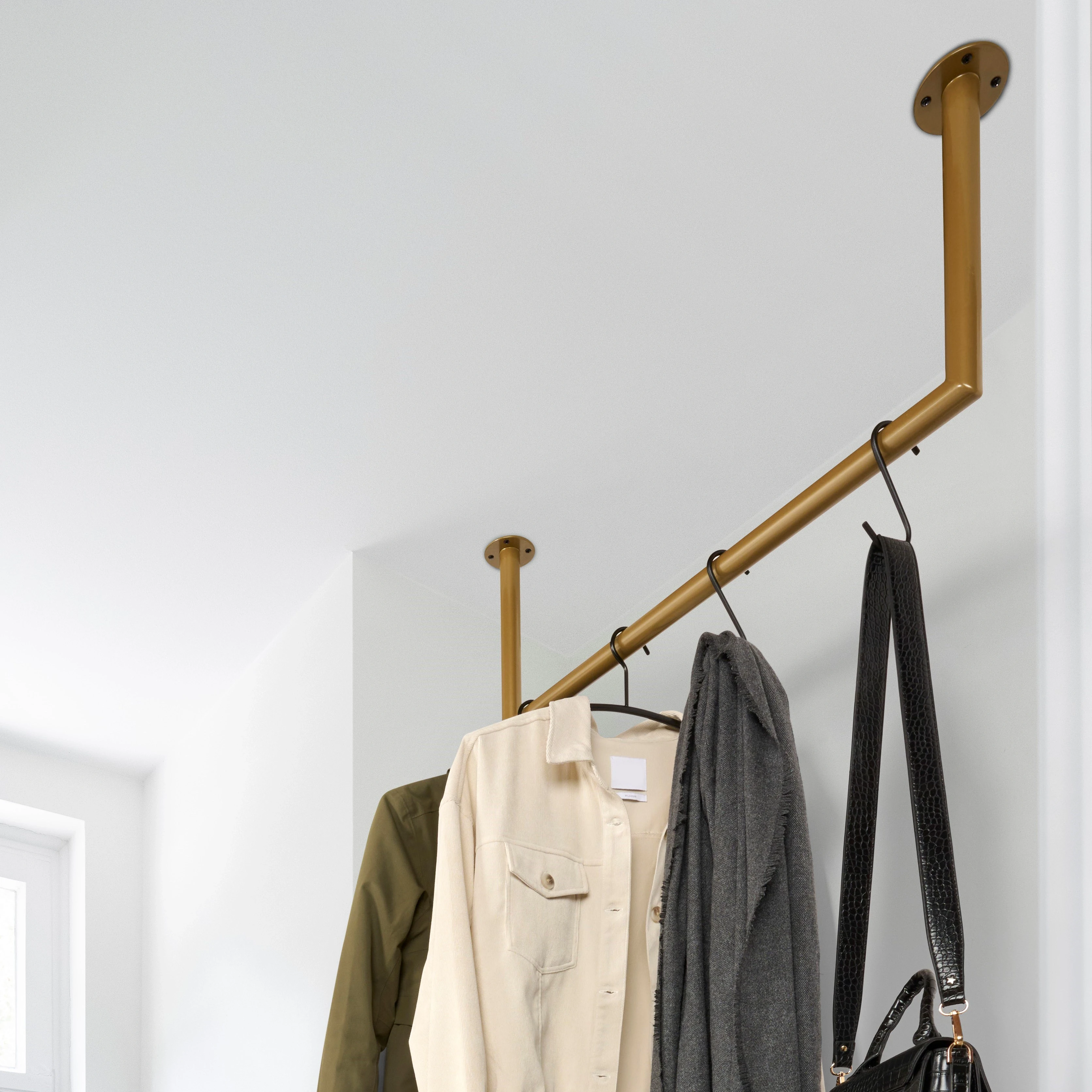 Garderobenstange U-form Gold Ø32