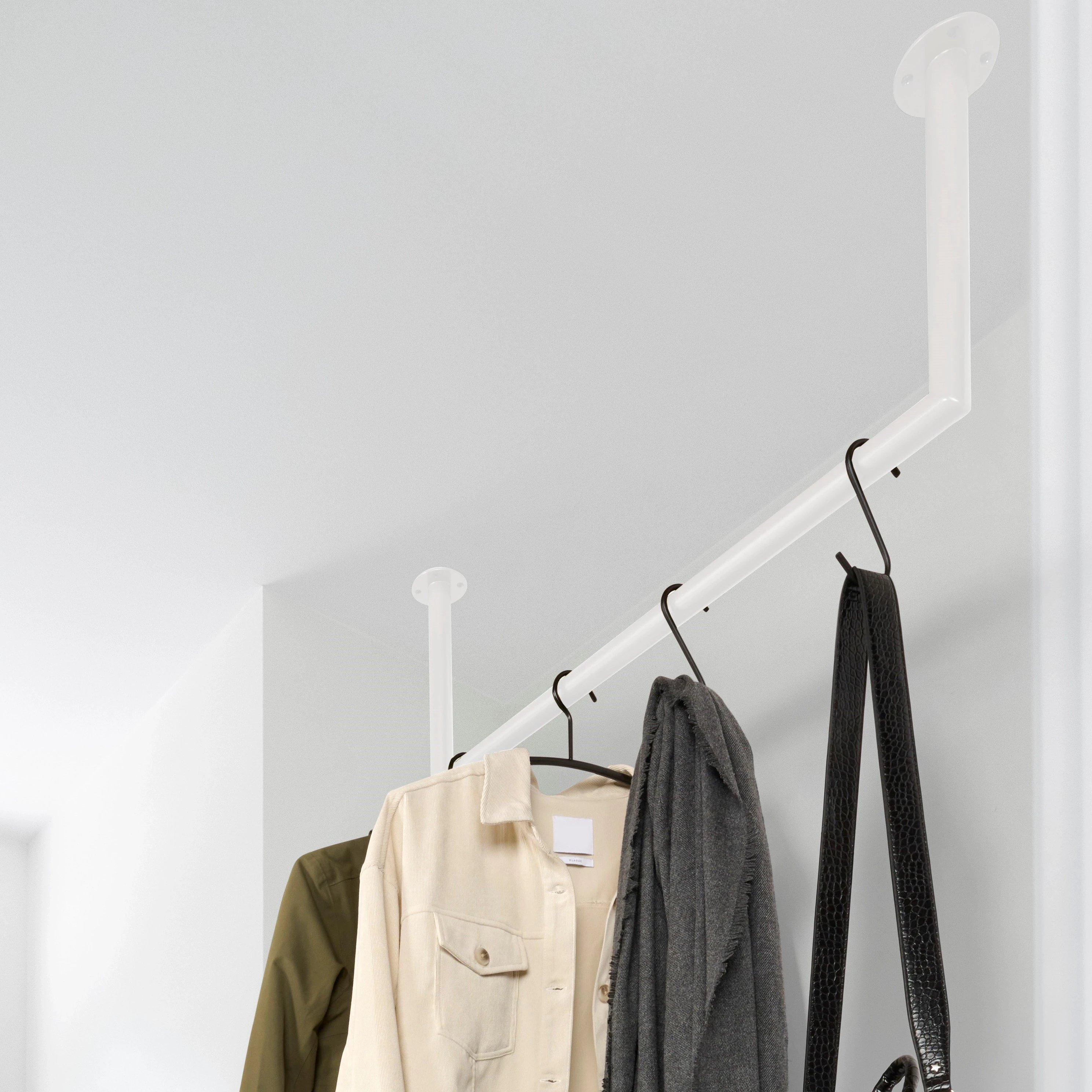 Garderobenstange U-form weiß Ø32