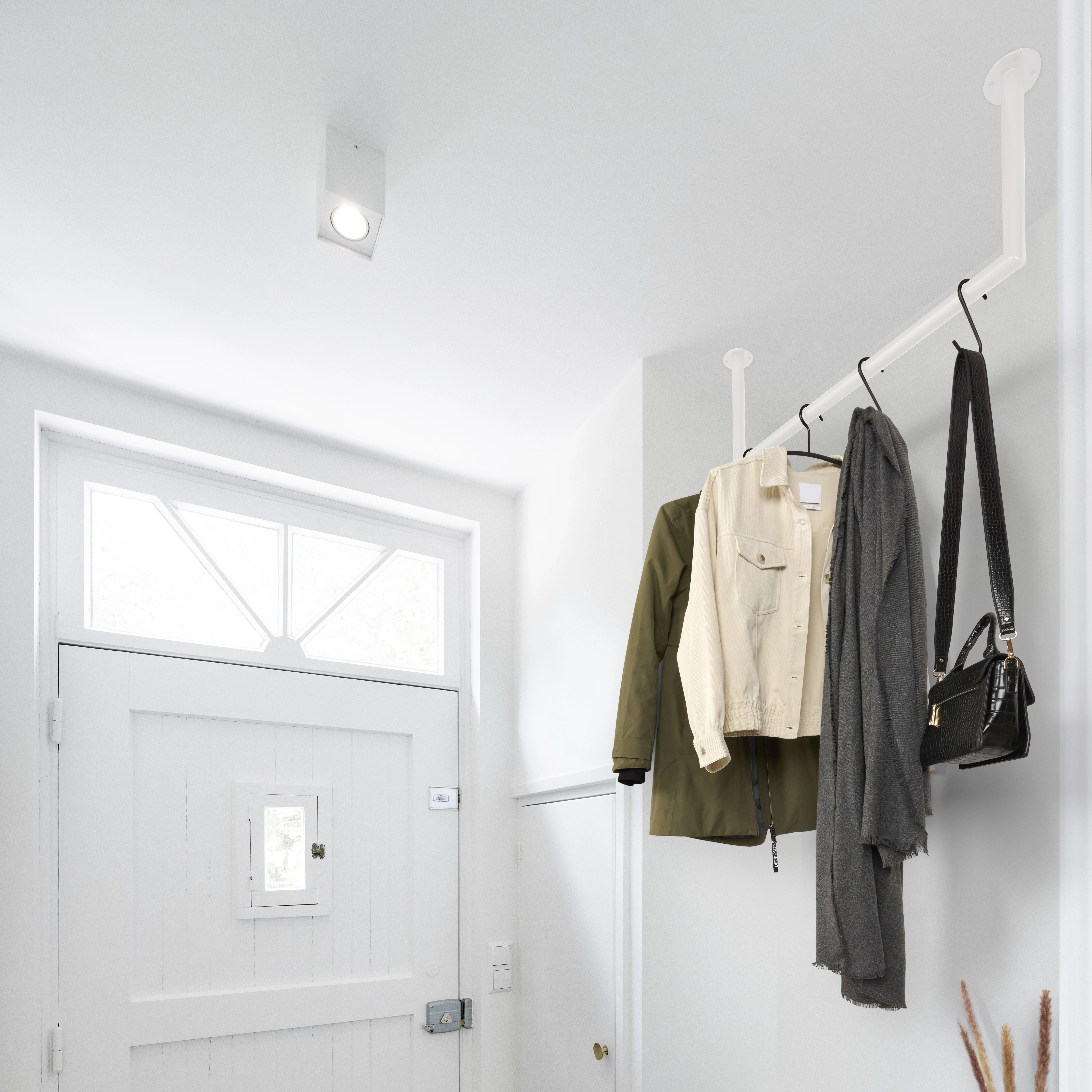 Garderobenstange U-form weiß Ø32