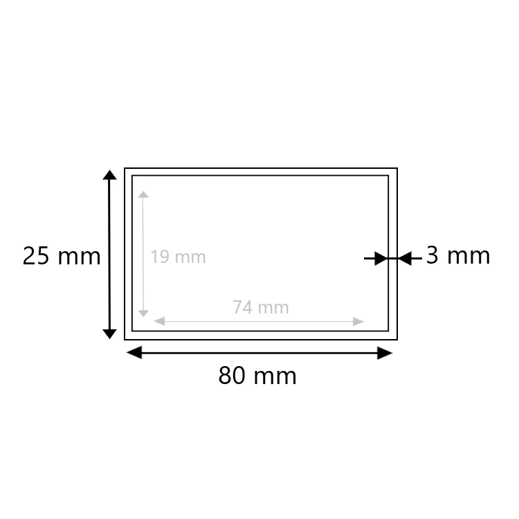 Stahlrohr vierkant 80x25x3