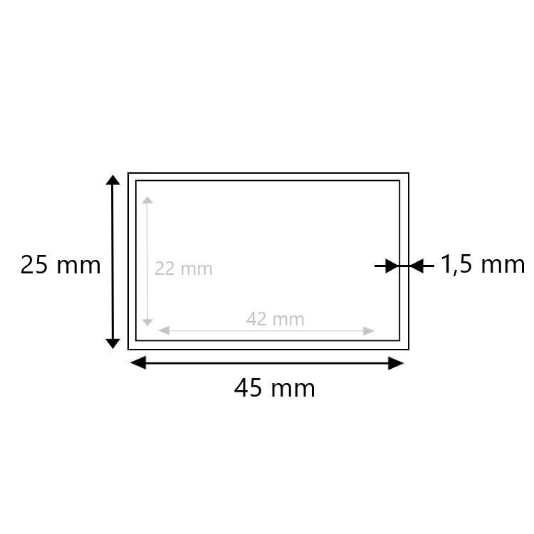 Stahlrohr vierkant 45x25x1,5