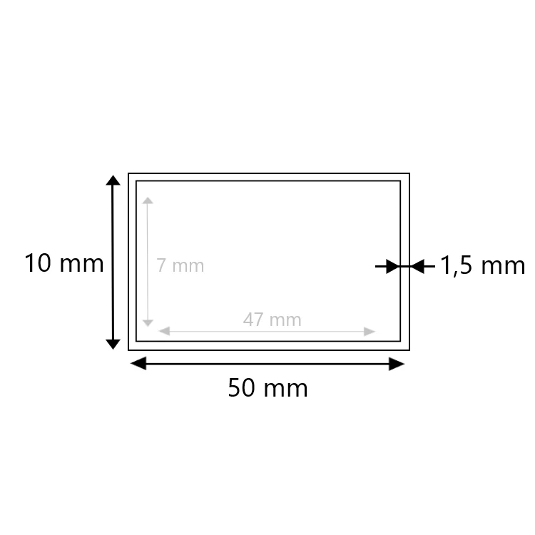 Stahlrohr vierkant 50x10x1,5