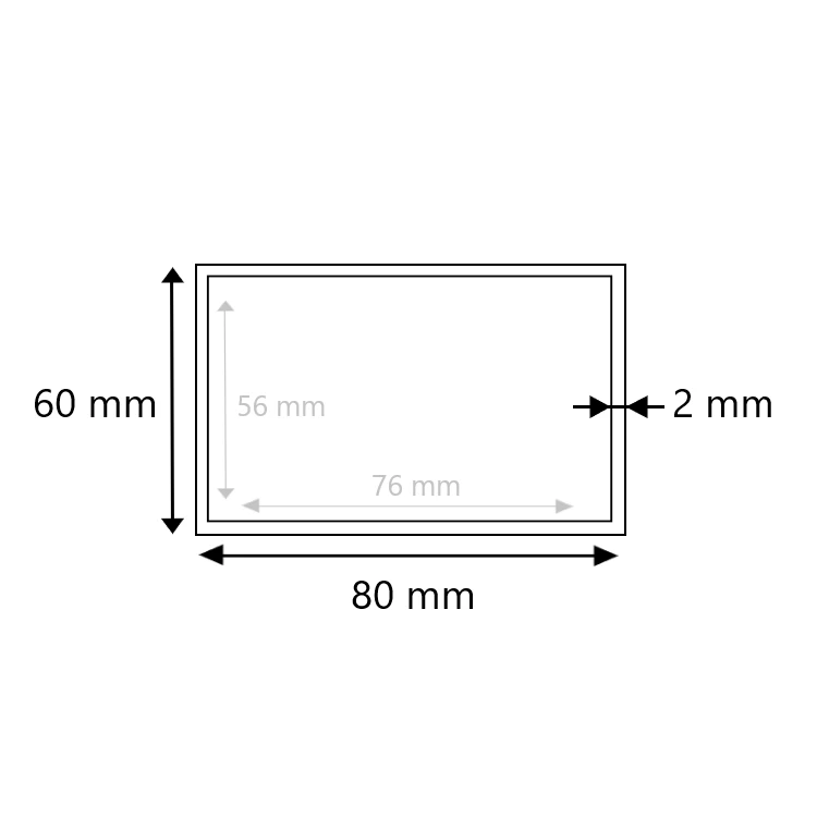 Edelstahl Vierkantrohr ungeschliffen 80x60x2