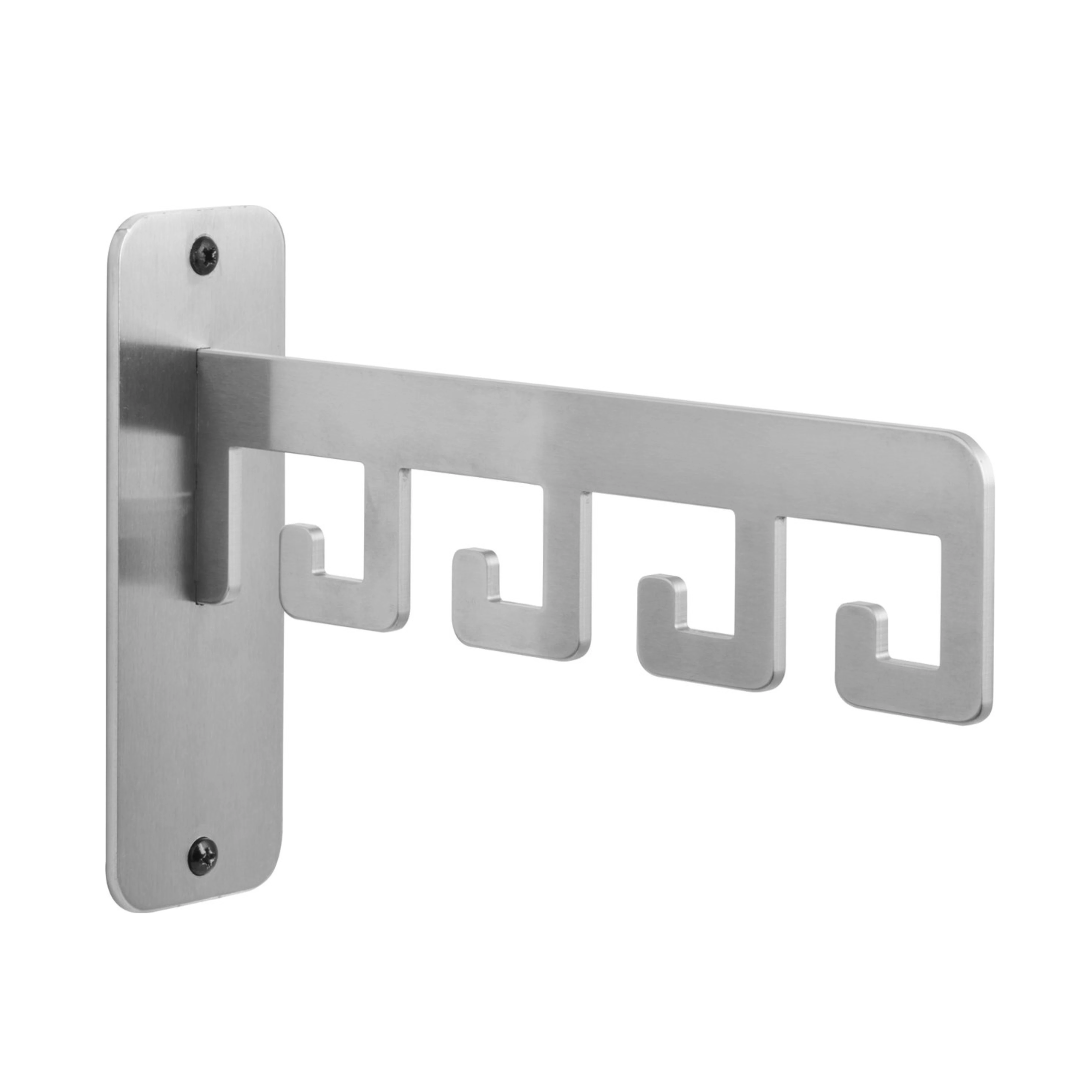 LIROdesign Garderobe Barcelona - Wandgarderobe Edelstahl - 4 haken